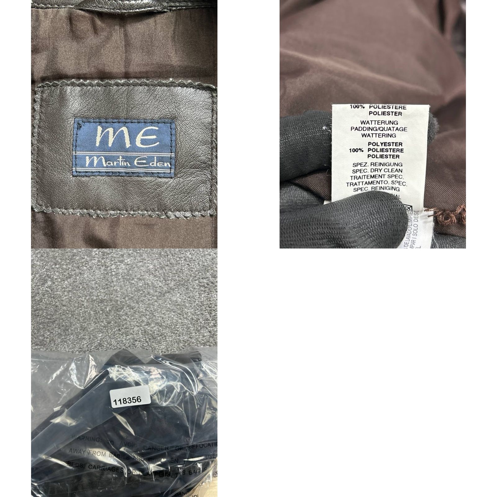 Vintage Martin Eden Jacket Mens XL Brown Leather Heavy Blazer Y2k Size 46R - 8 Thumbnail