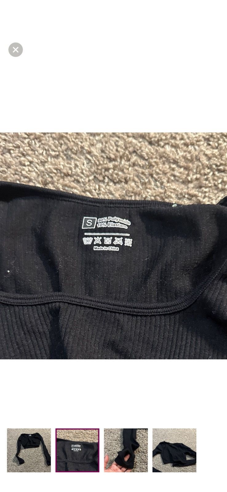 Other Black cropped long sleeve Size S / US 4 / IT 40 - 4 Thumbnail