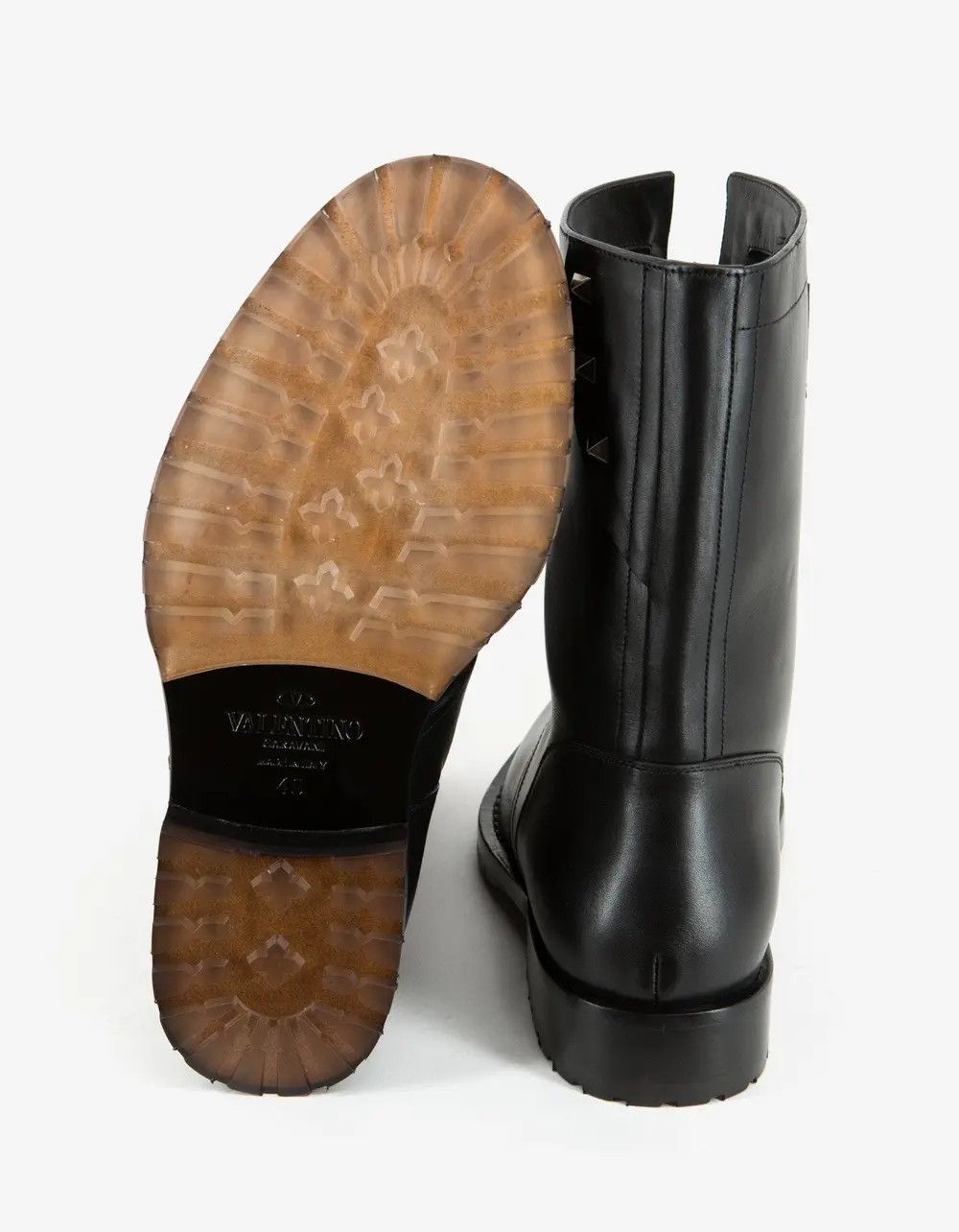 Valentino Valentino Garavani Black Leather Rockstud Boots Size US 8 / EU 41 - 5 Thumbnail
