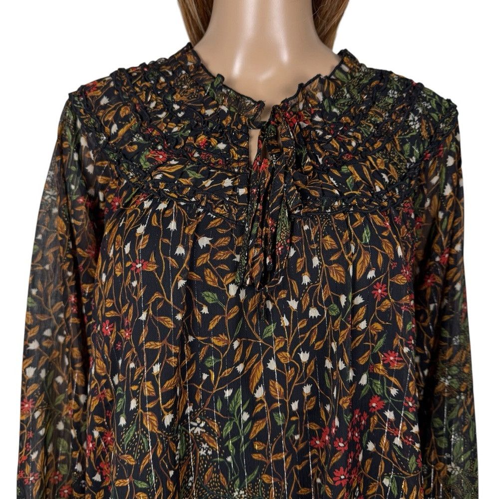 Other New Maurices Floral Ruffle Peasant Blouse Size 1X Size XL / US 12-14 / IT 48-50 - 9 Thumbnail
