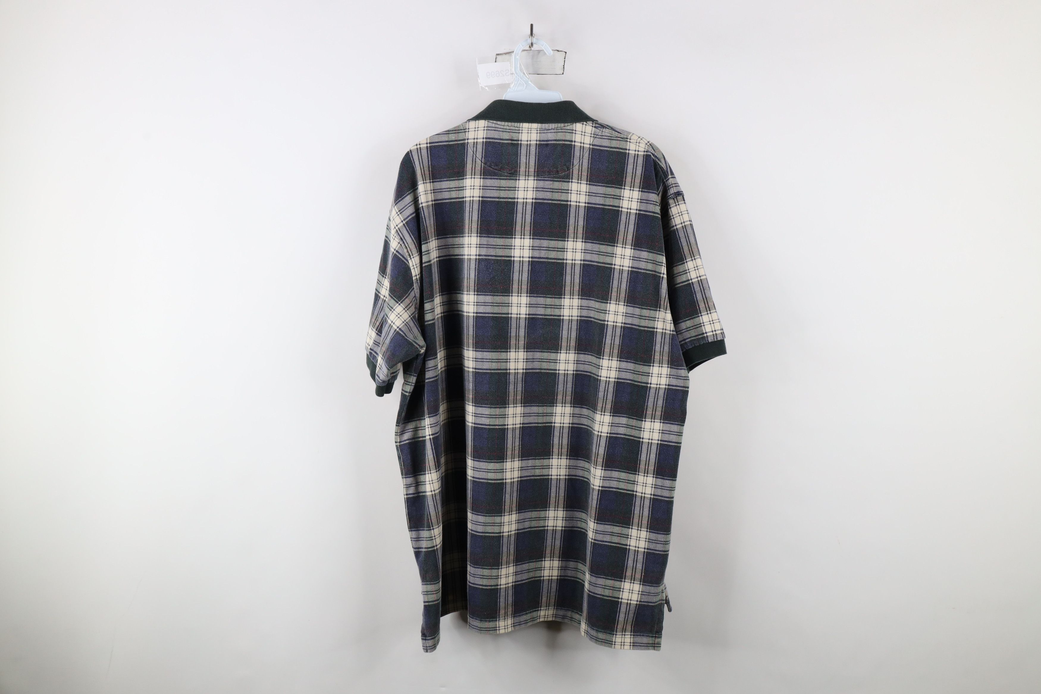 Vintage Vintage 90s Streetwear Plaid Collared Polo Shirt Cotton Size US XL / EU 56 / 4 - 8 Thumbnail