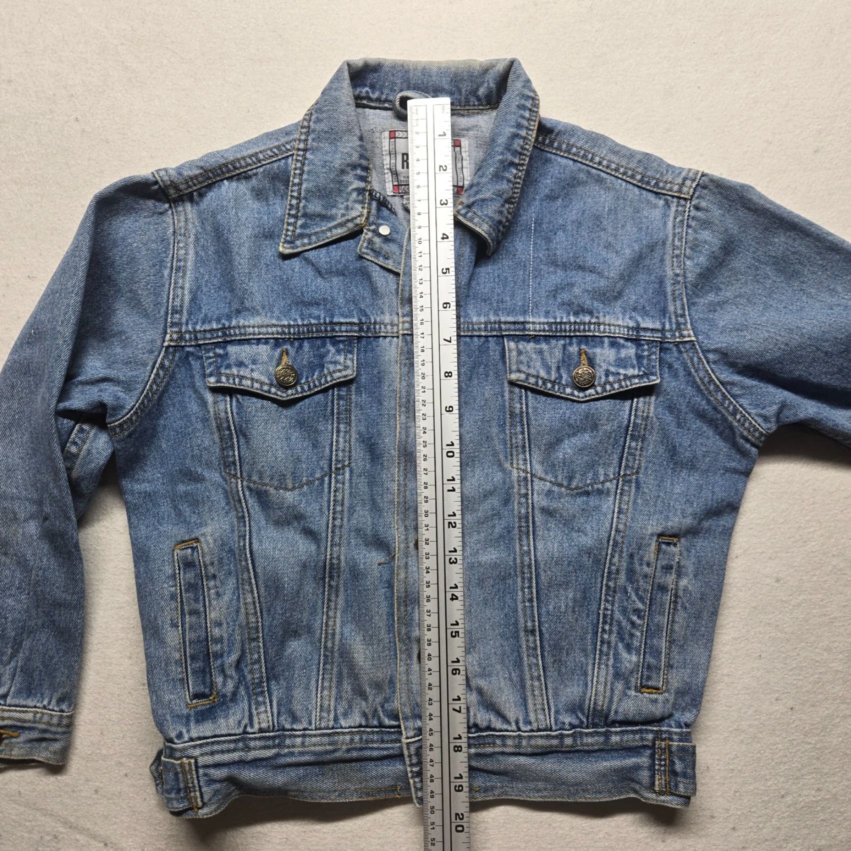 Denime VINTAGE Repage Denim Jean Jacket Crop Long Sleeve Adult Women's Size L Large Size L / US 10 / IT 46 - 7 Thumbnail
