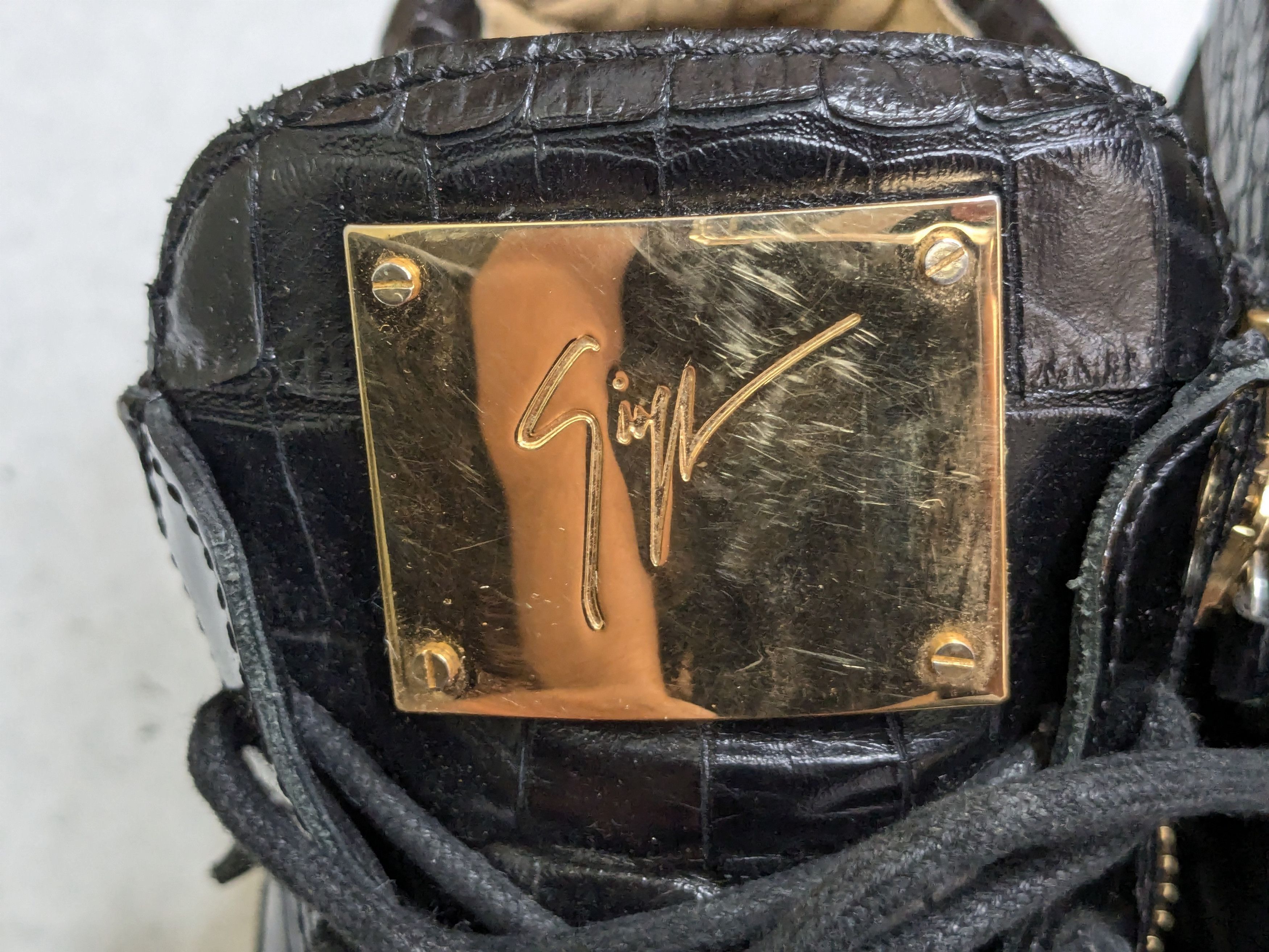 Giuseppe Zanotti Giuseppe Zanotti High Top Sneakers 13 46 Black Gold Size US 13 / EU 46 - 7 Thumbnail
