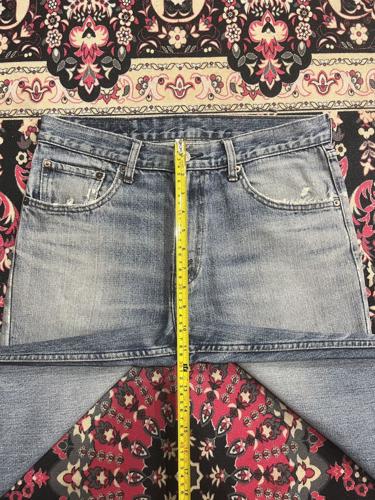 Levi's Vintage Levi’s 533 Blue Faded Washed Distress Straight Jeans Size US 33 - 16 Thumbnail