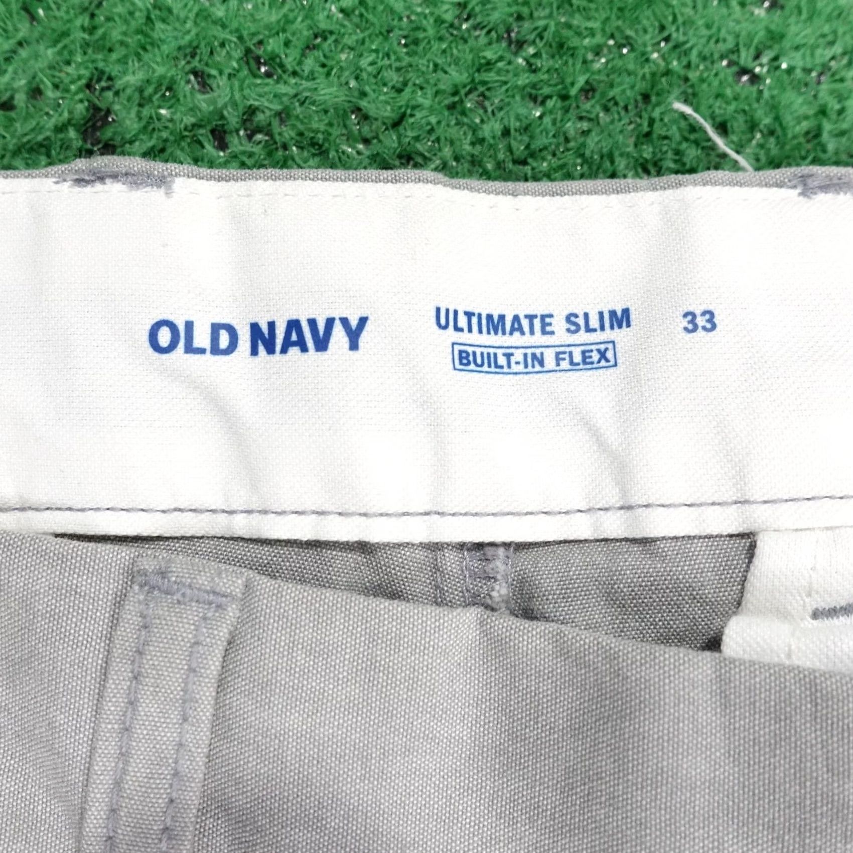 Old Navy Old Navy Shorts Mens 33 Gray Chino Cotton Spandex Ultimate Slim Built-In Flex Casual Summer Size US 33 - 5 Thumbnail