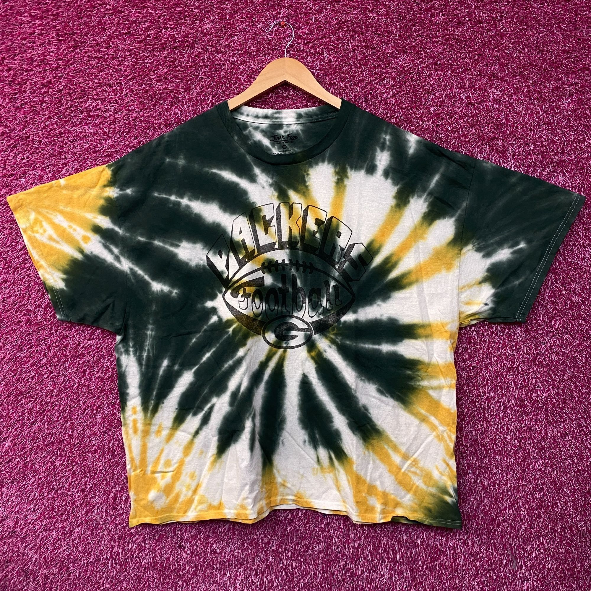 Junk Food Junk Food Clothing NFL Green Bay Packers Football Tie Dye T- Size US XXL / EU 58 / 5 - 1 Thumbnail