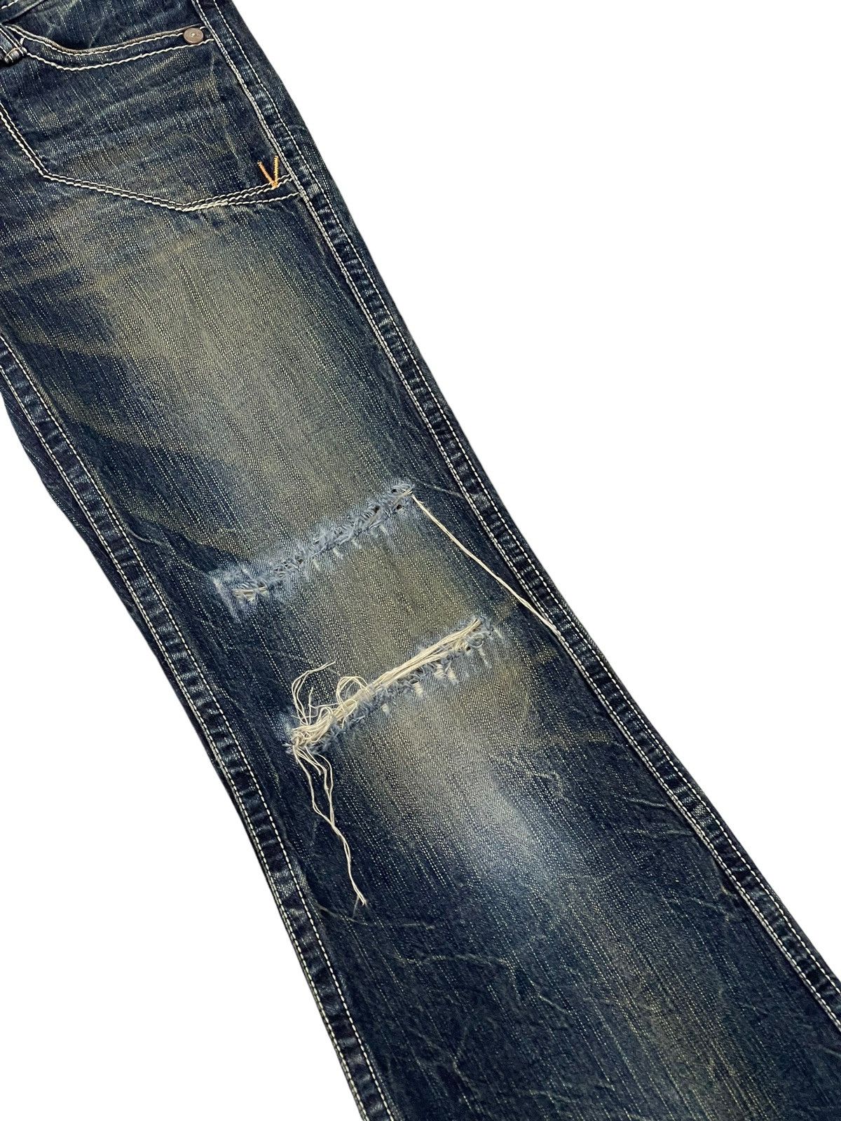Japanese Brand Flare Jeans Brappers Japan Distres Low Rise Bell Bottom 7🟦1 Size US 28 / EU 44 - 7 Thumbnail