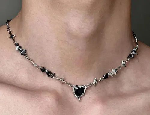 VIBE Black Hearth Chain Choker Necklace Size ONE SIZE - 6 Thumbnail