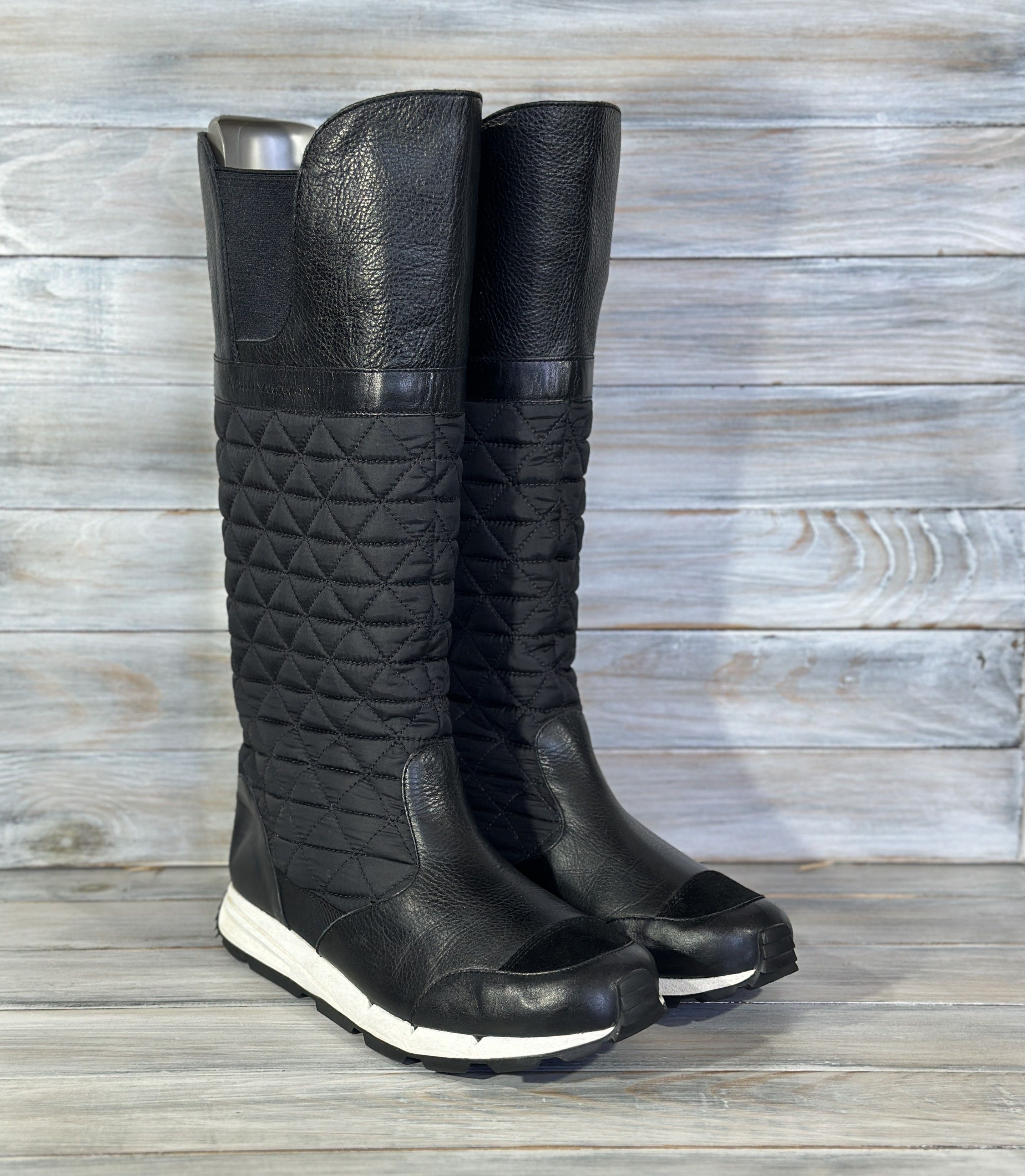 Yohji Yamamoto Y-3 by Yohji Yamamoto 'Anouk' Adidas Leather Quilted Boots Size US 7.5 / IT 37.5 - 3 Thumbnail