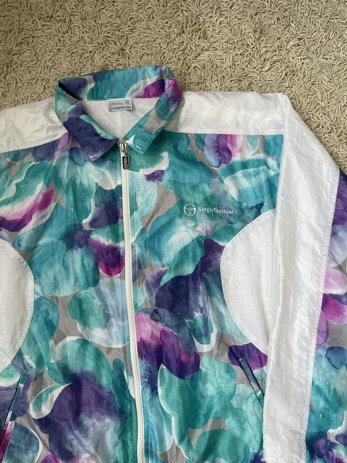 Sergio Tacchini Vintage Sergio Tacchini flower track jacket Size US M / EU 48-50 / 2 - 2 Thumbnail
