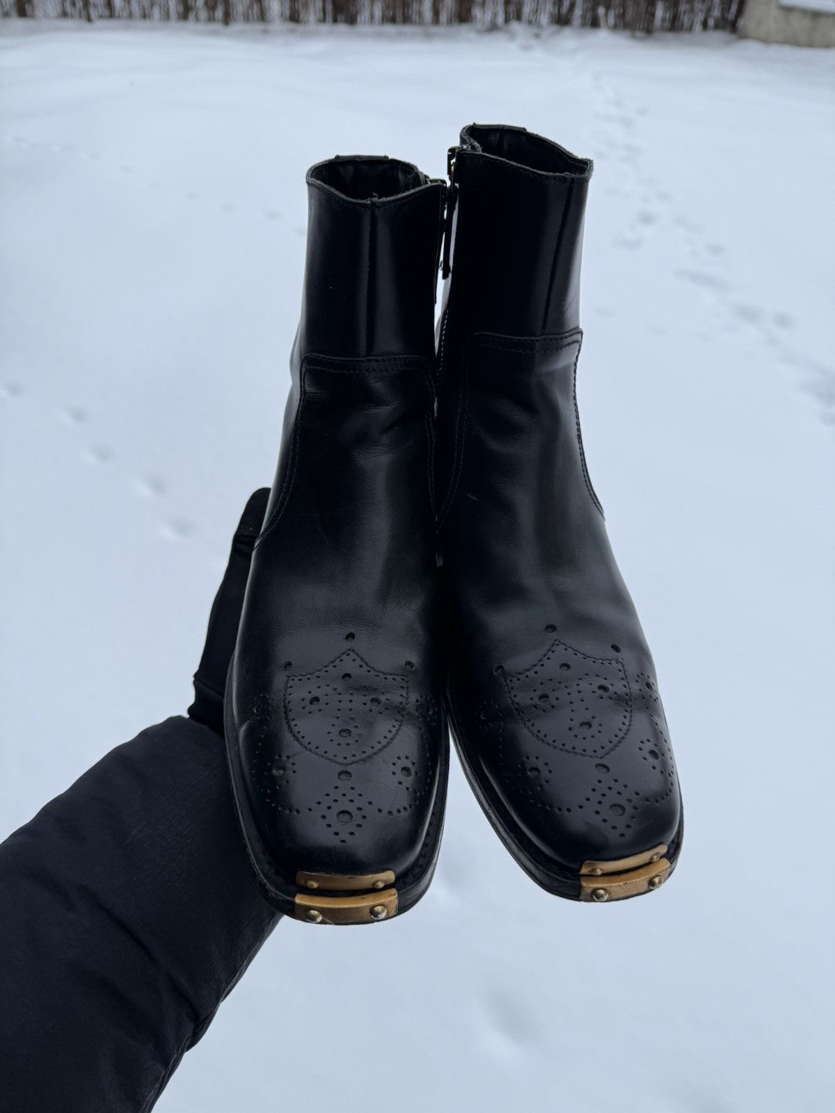 Miu Miu Miu Miu ankle boots leather black metal women hig size 38 Size US 8 / IT 38 - 6 Thumbnail