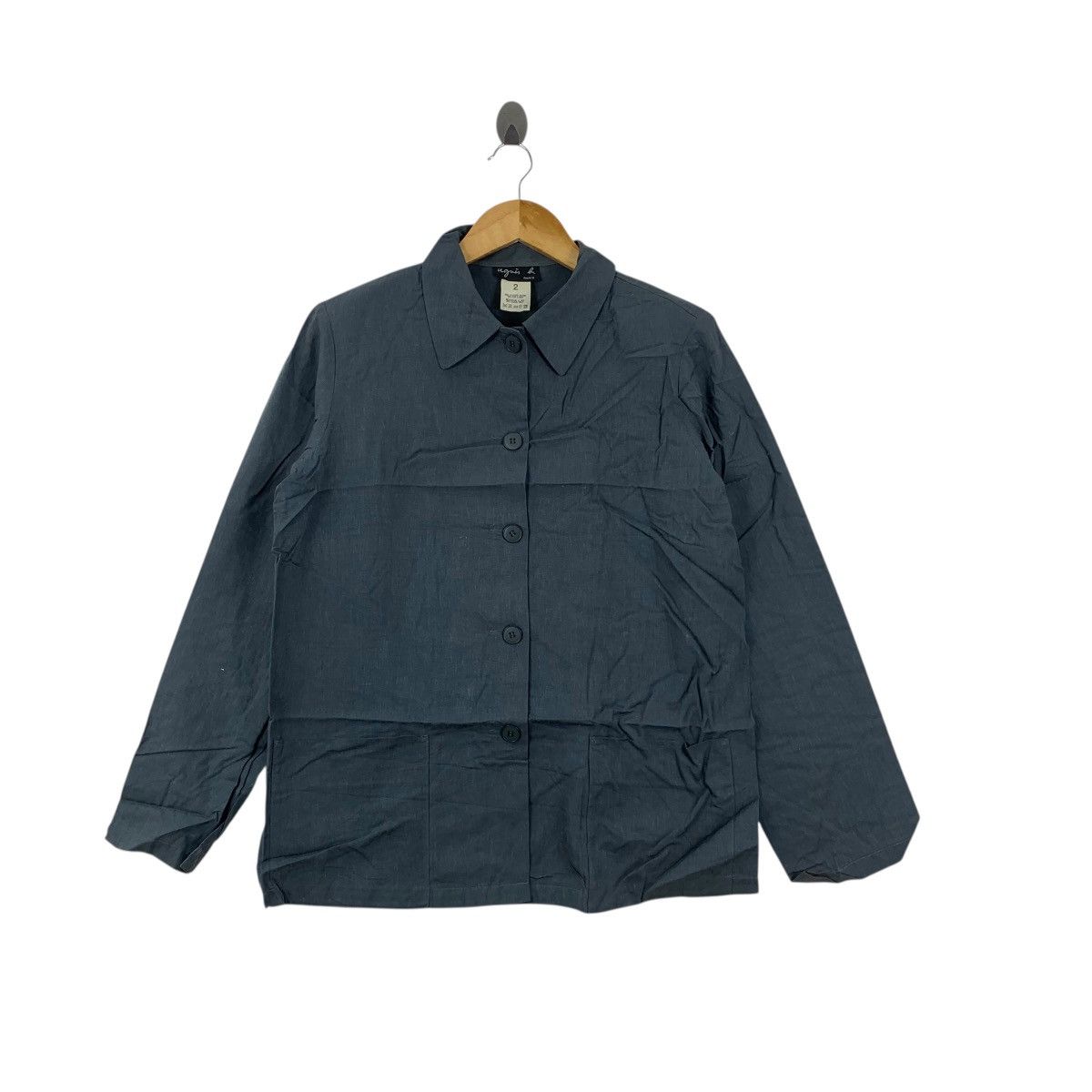 agnes b. Vintage AGNES B. PARIS Linen Button Up Minimalist Casual Tee Size S / US 4 / IT 40 - 3 Thumbnail