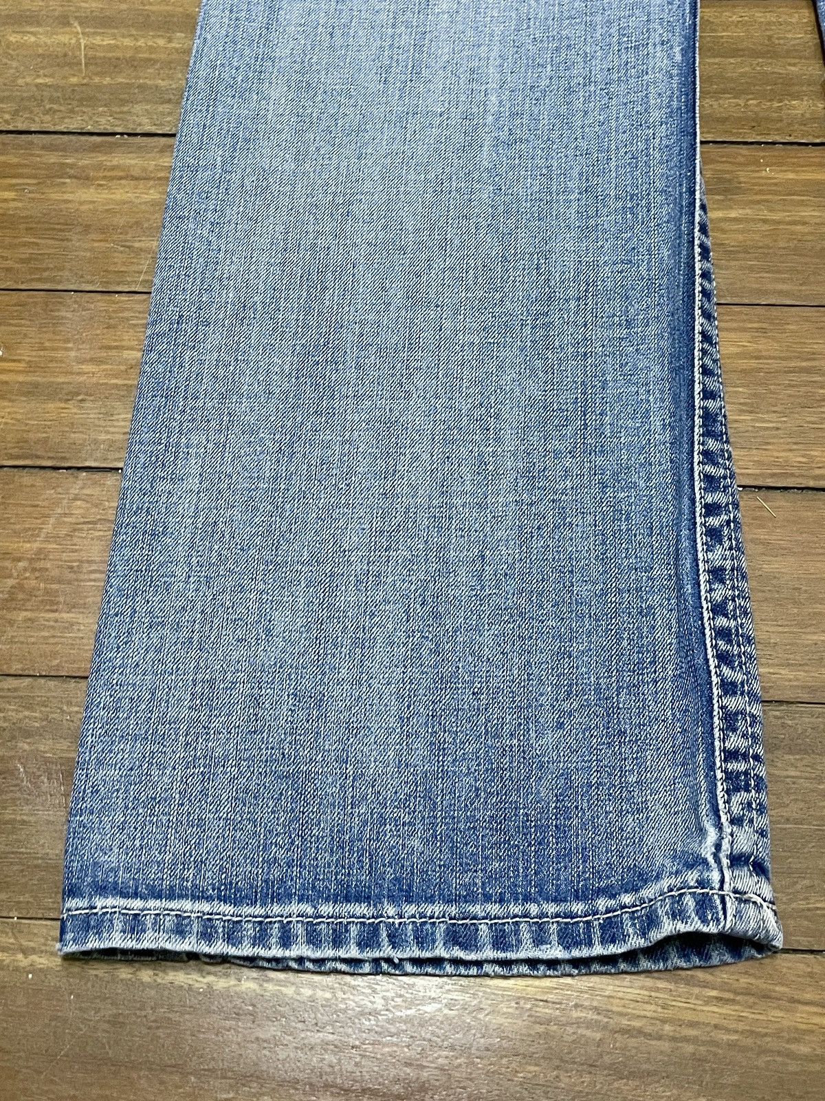 14th Addiction × Helix × Le Grande Bleu (L.G.B.) Rare Design Vintage Brand Helix Flared Jeans 2000s Size US 34 / EU 50 - 6 Thumbnail