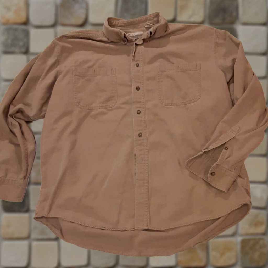 Vintage Vintage Field Master Khaki/Tan Button-Up Shirt - LG Regular - Heavy Duty Size US L / EU 52-54 / 3 - 1 Thumbnail