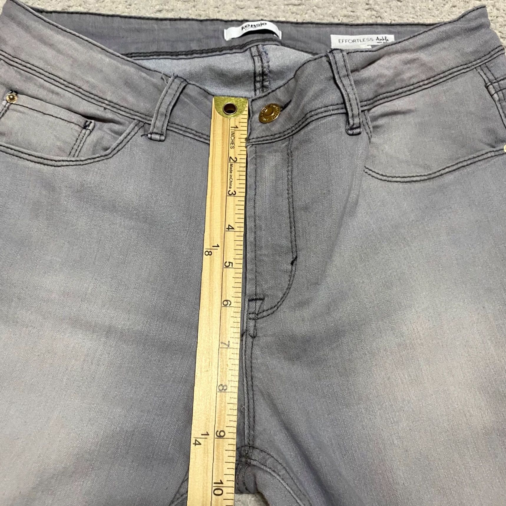Vintage Kensie Womens Jeans 10 Gray Denim Medium Wash Mid Rise Effortless Ankle Skinny Jeans Adult Regular 10 Jeans Gray Kensie Girl Size 32" / US 10 / IT 46 - 4 Thumbnail