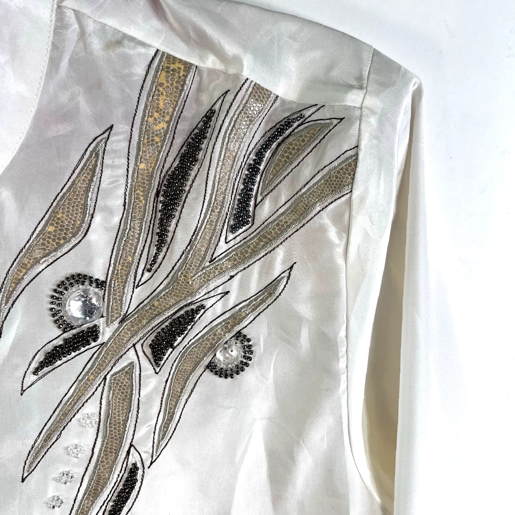 Vintage VINTAGE Laura & Jayne Petite White Bolero Western Button Top Size 14 Size XL / US 12-14 / IT 48-50 - 2 Thumbnail