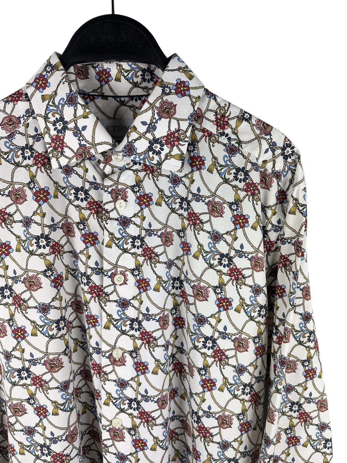 Eton Eton Contemporary Floral Print Long Sleeve Button Up Shirt Size US L / EU 52-54 / 3 - 3 Thumbnail