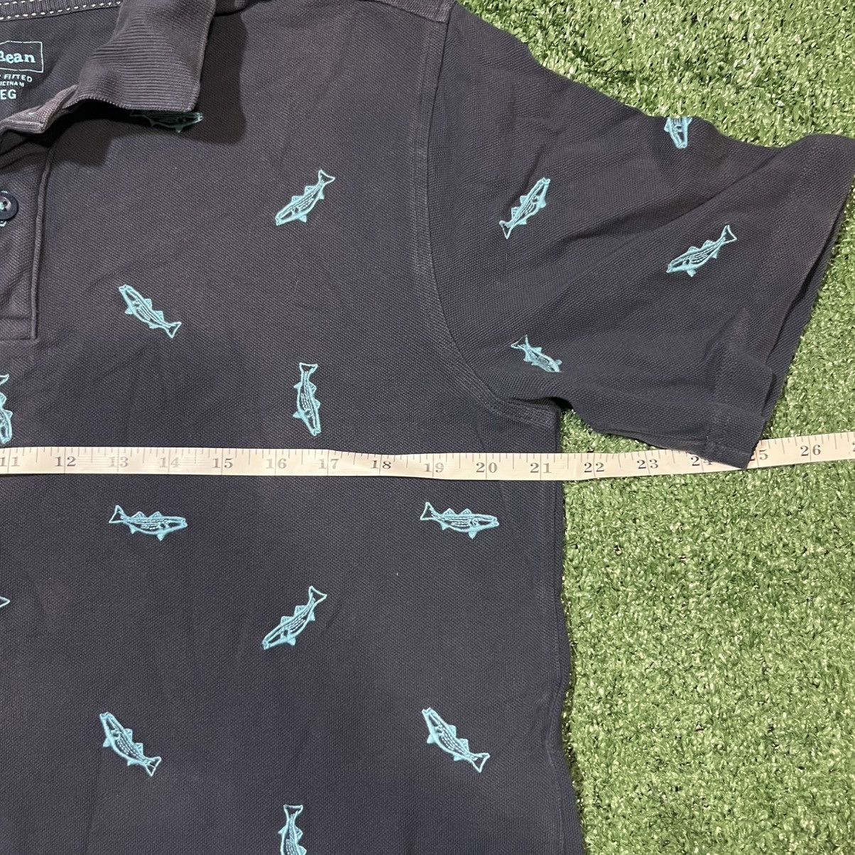 L.L. Bean LL Bean Embroidered Fish Polo Shirt Size US M / EU 48-50 / 2 - 4 Thumbnail