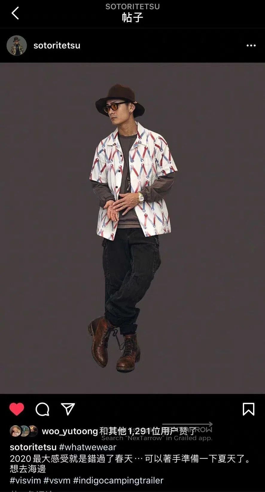 Visvim visvim spot wide tee with unique print. Size US S / EU 44-46 / 1 - 7 Thumbnail