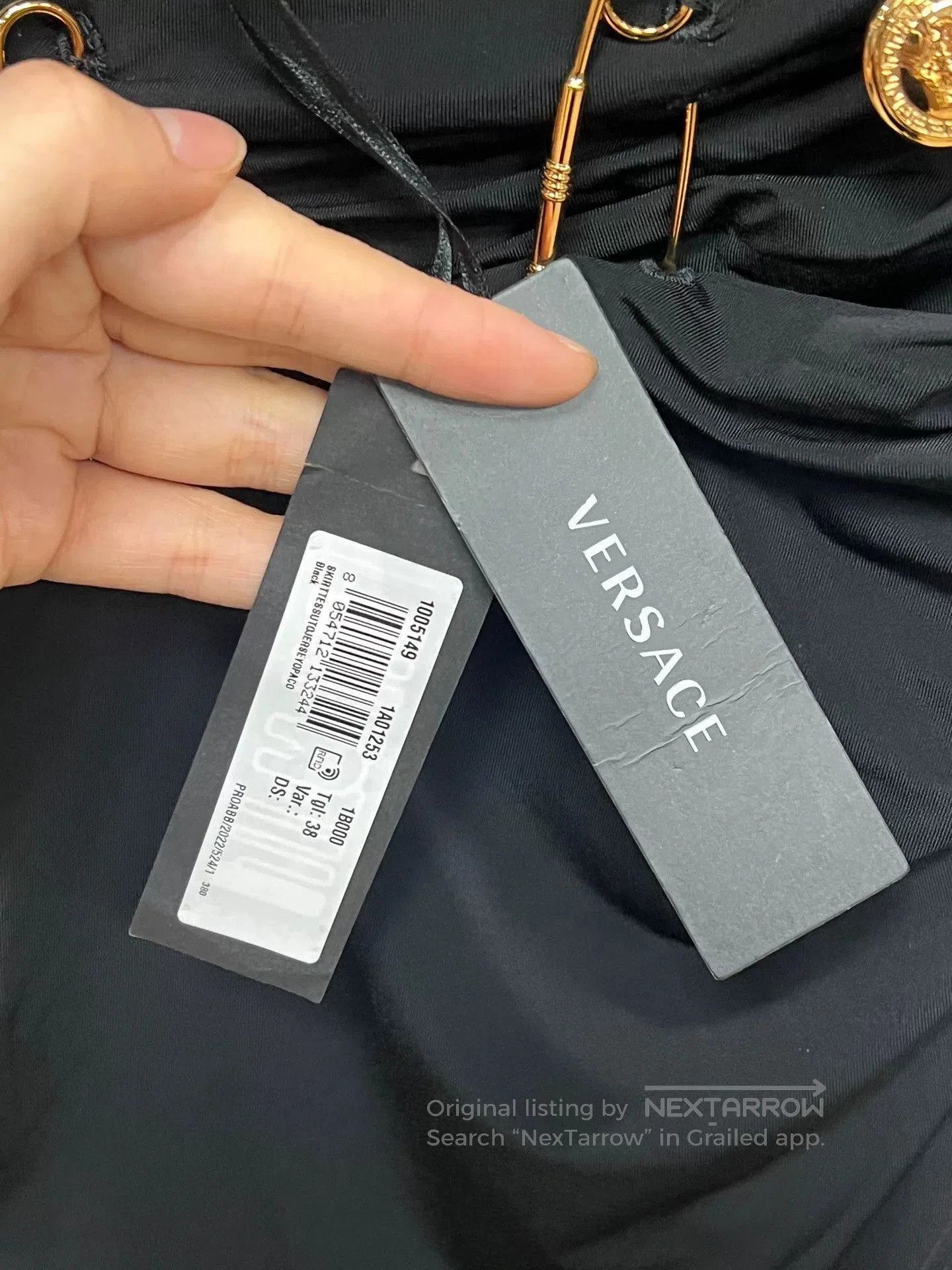 Versace Versace Black Safety Pin Strapless Dress. Size S / US 4 / IT 40 - 4 Thumbnail