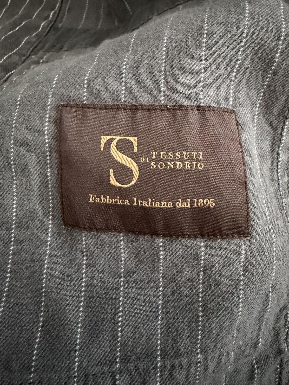 Todd Snyder Overdye stripe studio coat in charcoal Size 42L - 6 Thumbnail