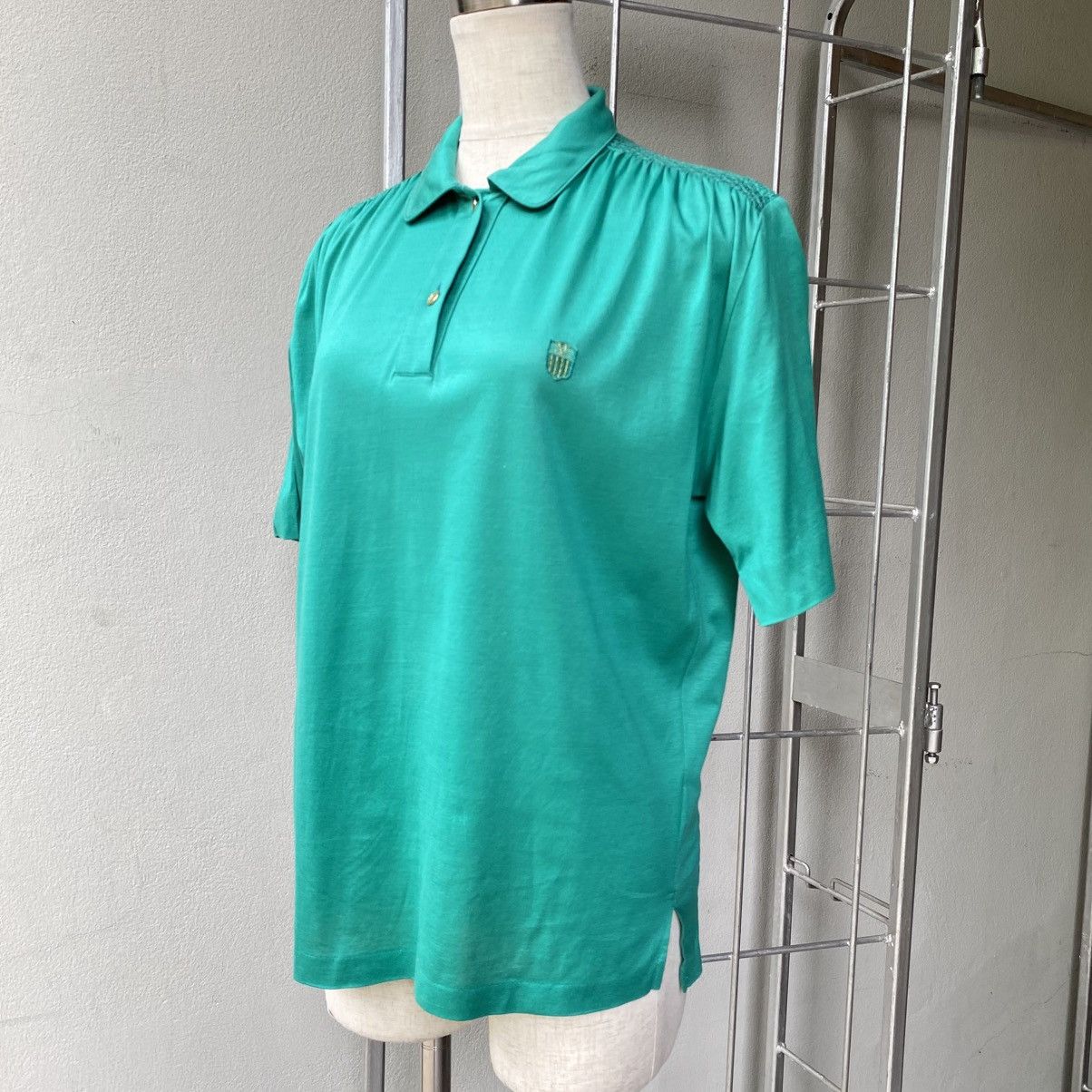 Valentino Varentino garavanl Green Pleated Shoulder Polo Shirt Size M / US 6-8 / IT 42-44 - 15 Thumbnail
