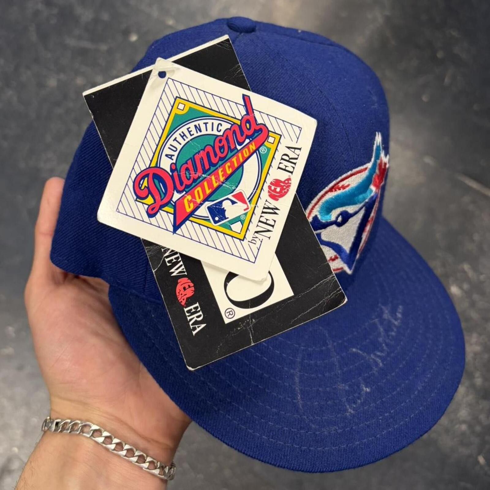 New Era 90s Deadstock Toronto Blue Jays Wool Autographed Fitted Size ONE SIZE - 3 Thumbnail