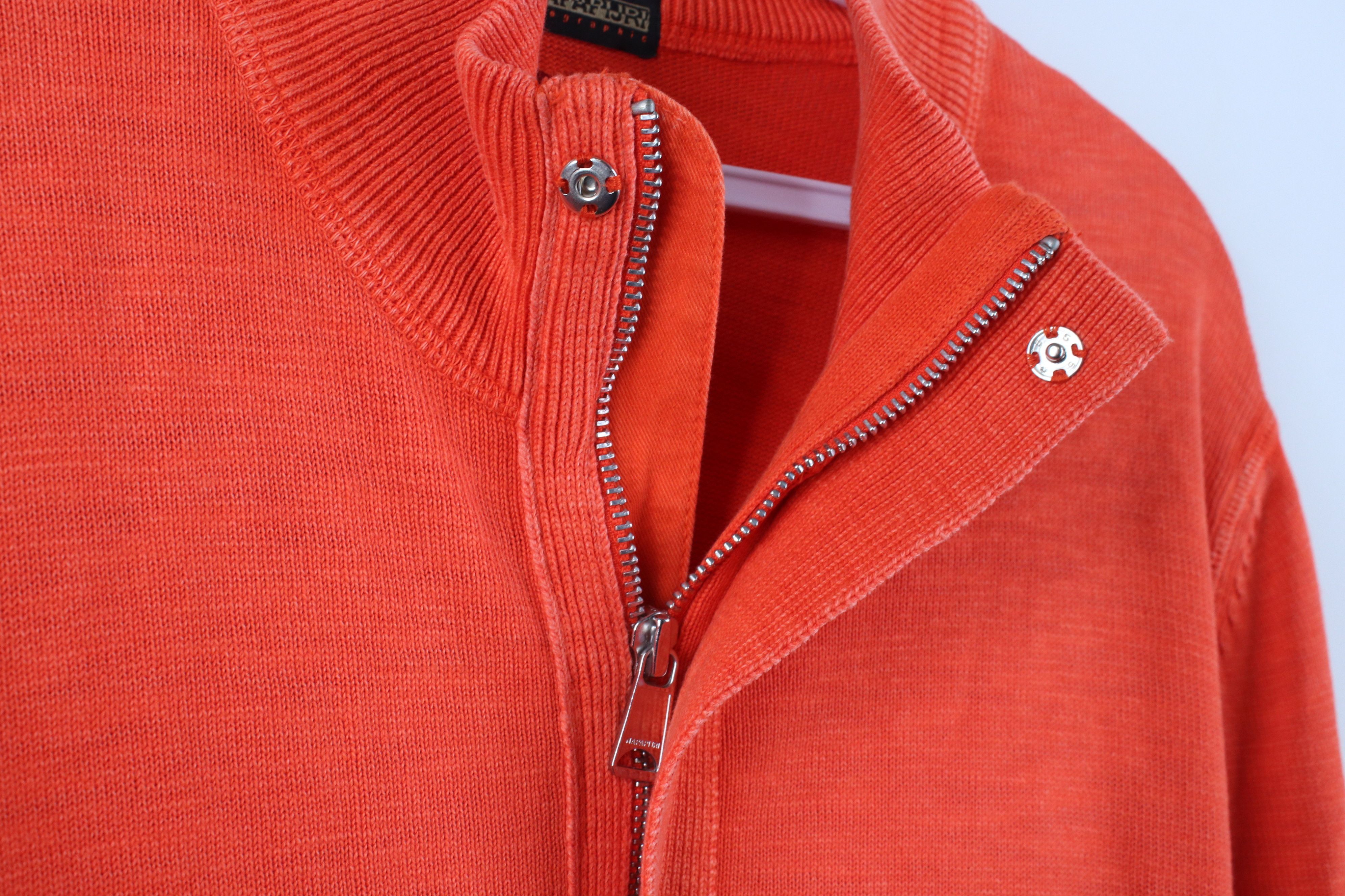 Napapijri Napapijri Geographic Cotton Knit Elbow Patch 1/4 Zip Sweater Size US S / EU 44-46 / 1 - 7 Thumbnail