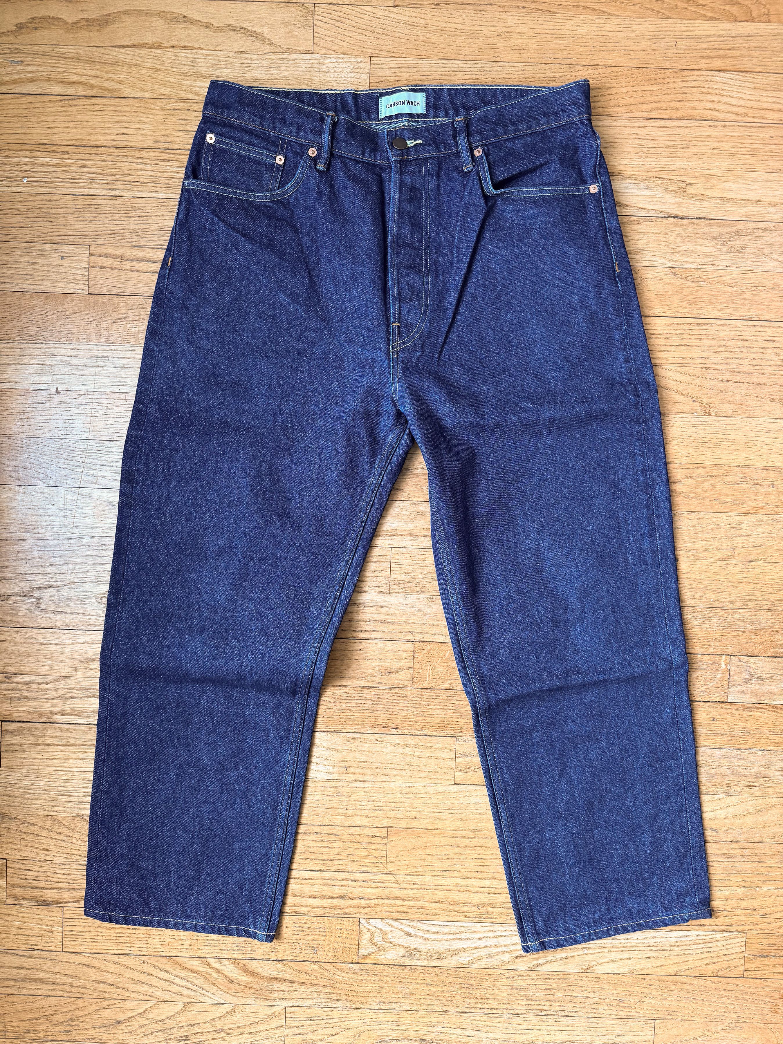 CARSON WACH Carson Wach The Original 333 Classic Raw Indigo Denim Jeans Size US 34 / EU 50 - 2 Thumbnail