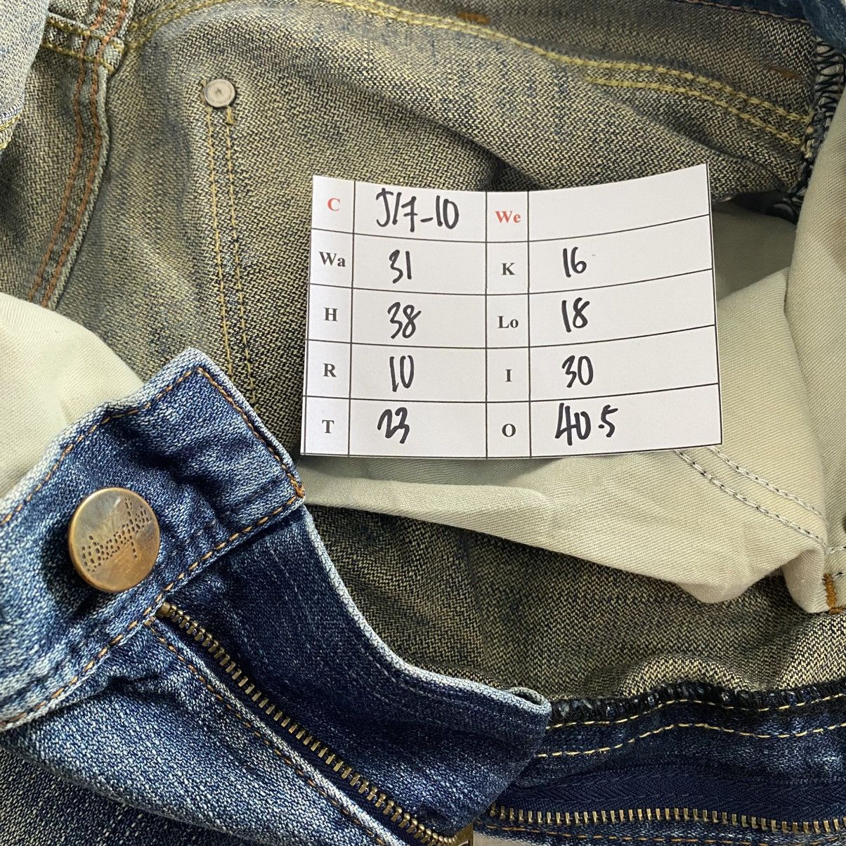 If Six Was Nine × Le Grande Bleu (L.G.B.) × Tornado Mart Wrangler Super Flared Distressed Denim w32 Size US 31 - 11 Thumbnail
