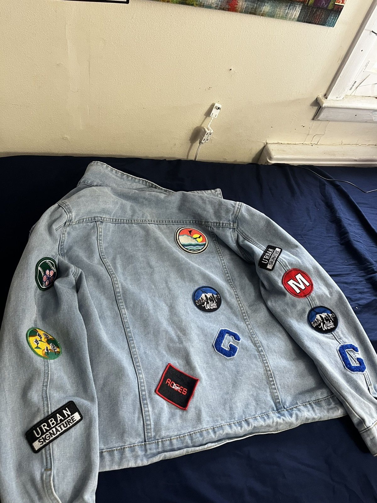 Other Denim Jean Jacket W Color Patches Size US M / EU 48-50 / 2 - 3 Thumbnail
