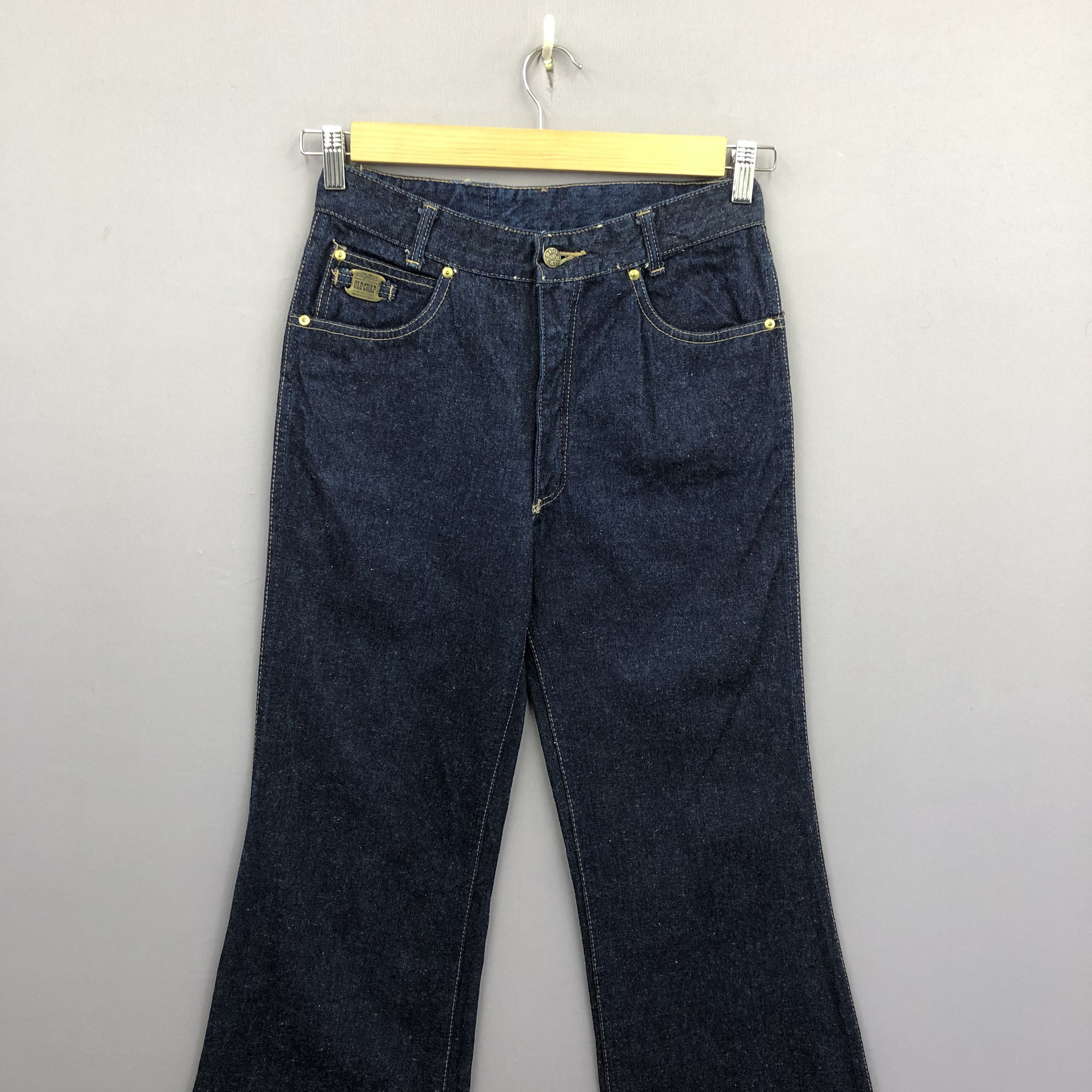 Vintage Vintage 70s Old Chap Super Flare Jeans Espana Wide Leg Denim Size 28" / US 6 / IT 42 - 3 Thumbnail