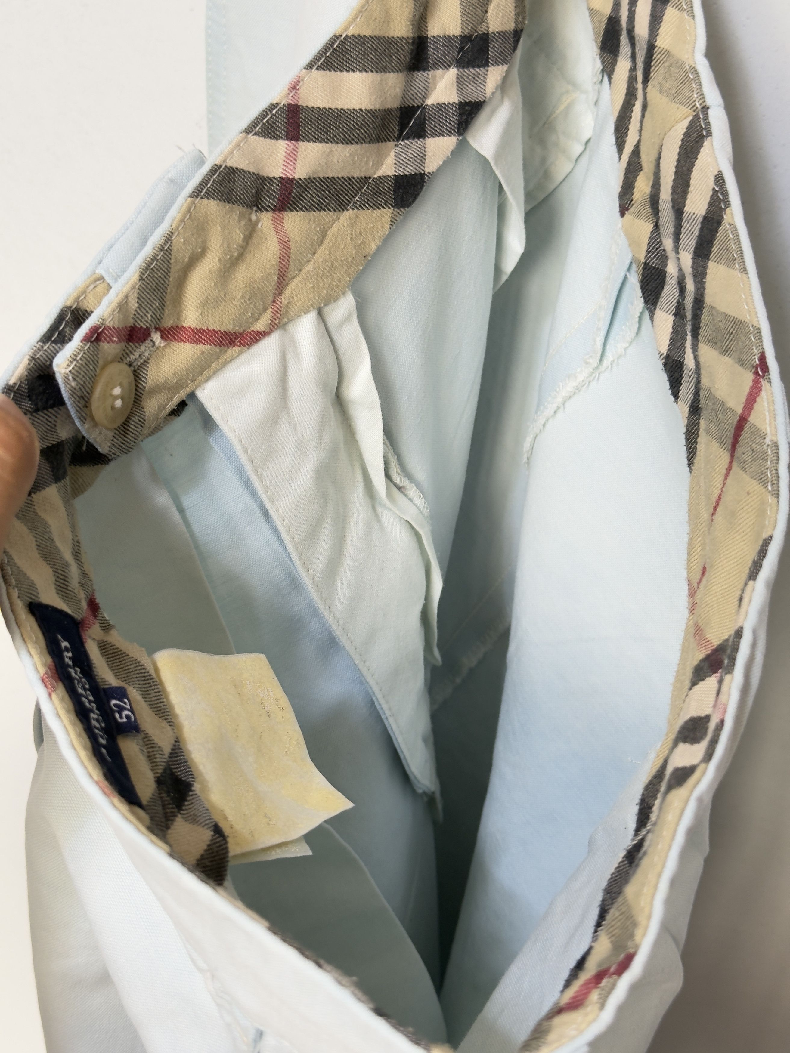 Burberry 🔥Babyblue Burberry light pants cotton and linen size 36 Size US 36 / EU 52 - 11 Thumbnail