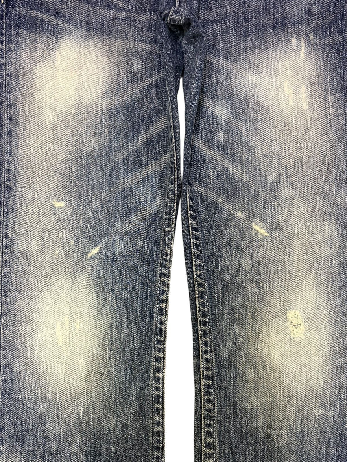 Ksubi Vintage Japanese Brand Faded Wash Distressed Jeans Size 33" - 3 Thumbnail