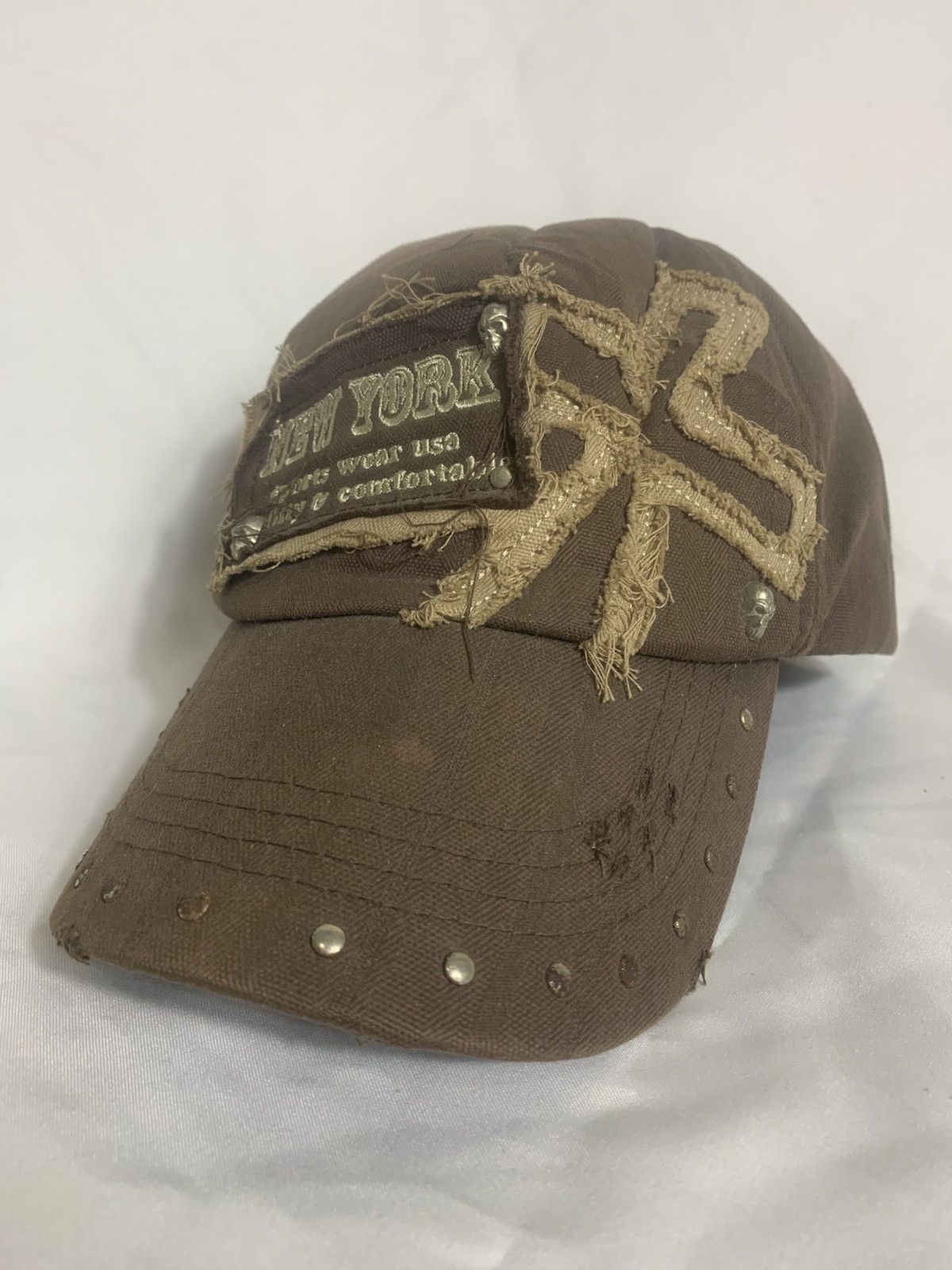 Japanese Brand Skulls NY Distressed Hats Size ONE SIZE - 1 Thumbnail