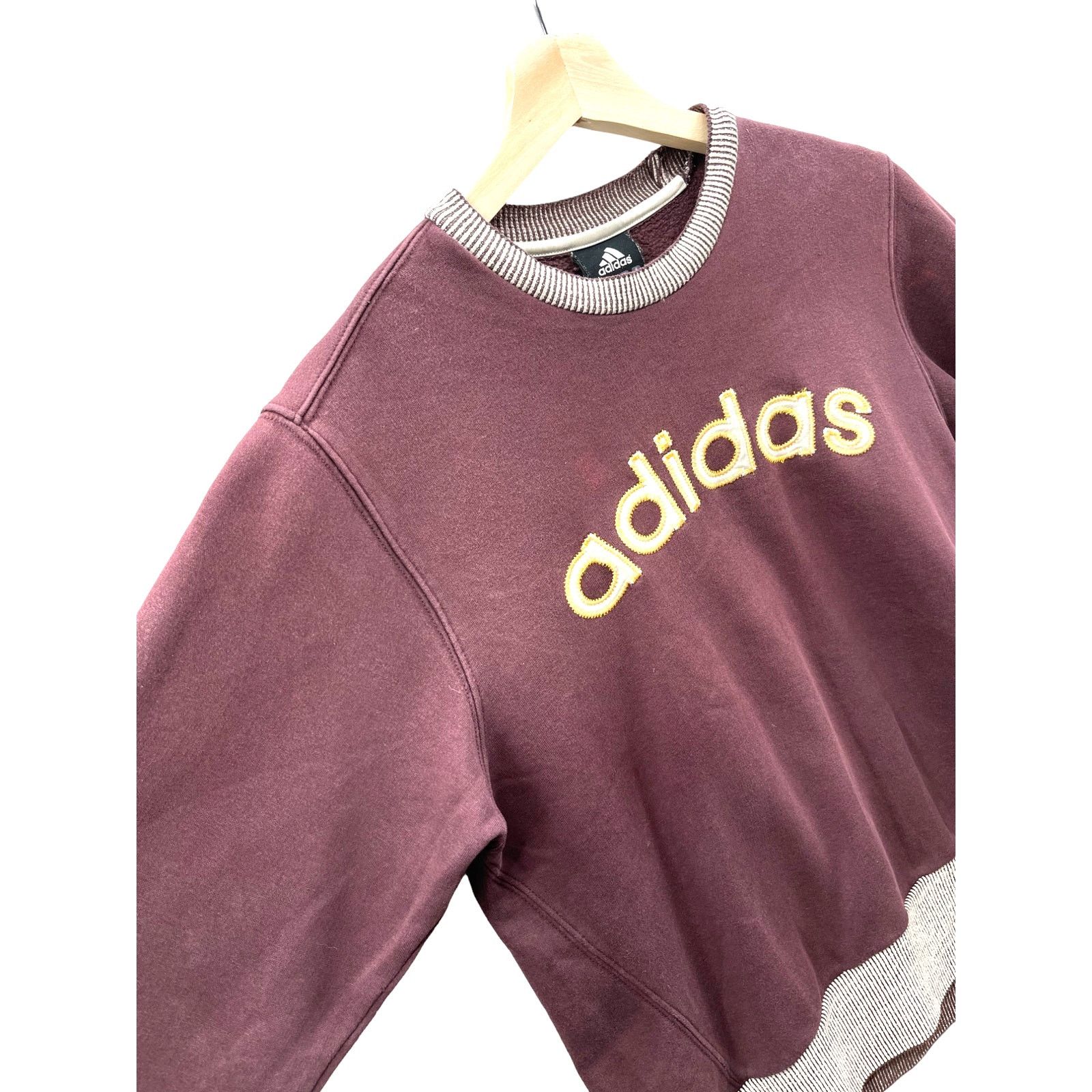 Adidas × Vintage Vintage 2000's Adidas Embroidered Maroon Sweatshirt Size US XS / EU 42 / 0 - 4 Thumbnail
