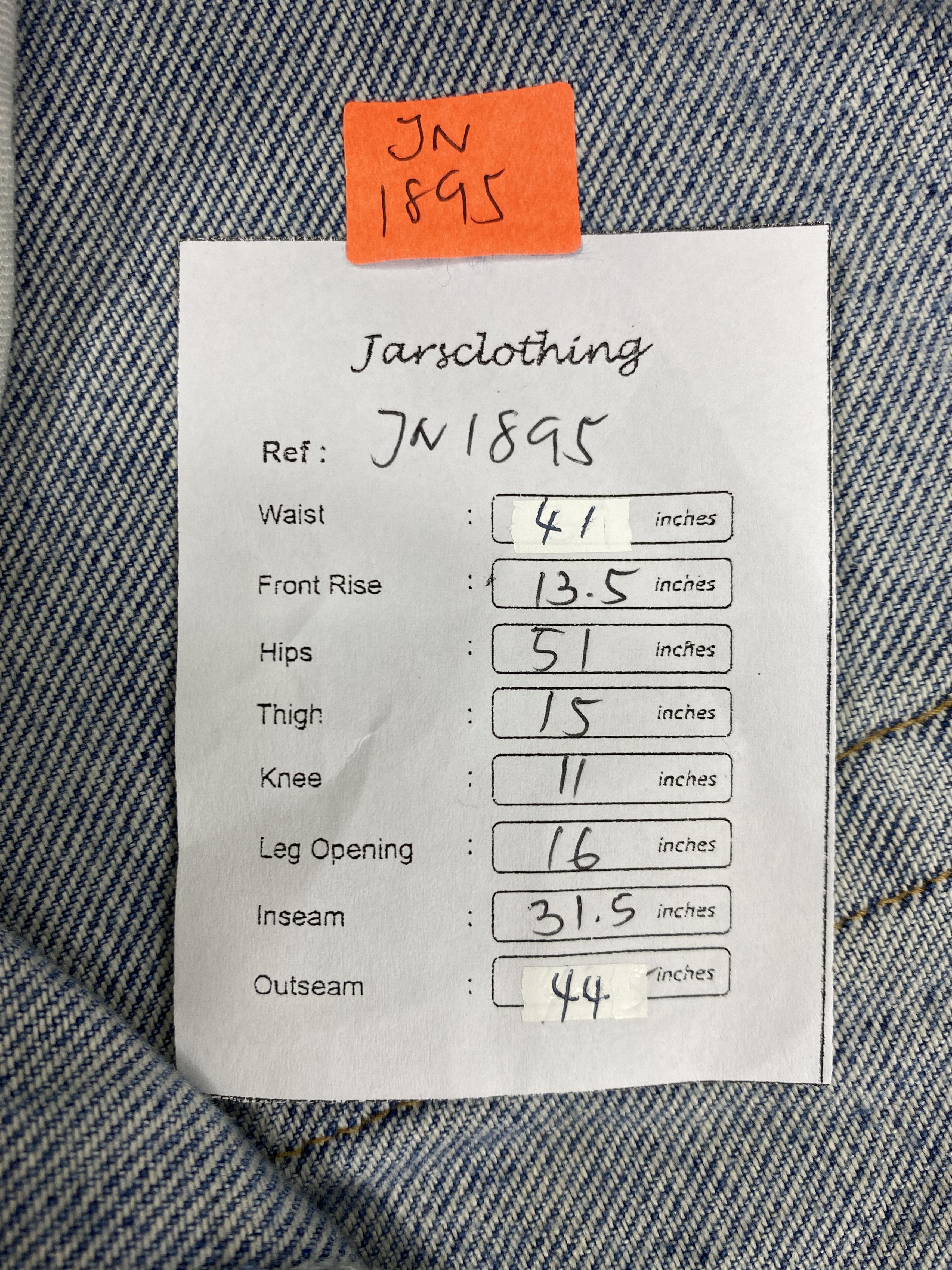 Japanese Brand Dirty Used Blue Vintage Levi's 550 41x31.5 Denim -JN1895 Size US 41 - 9 Thumbnail