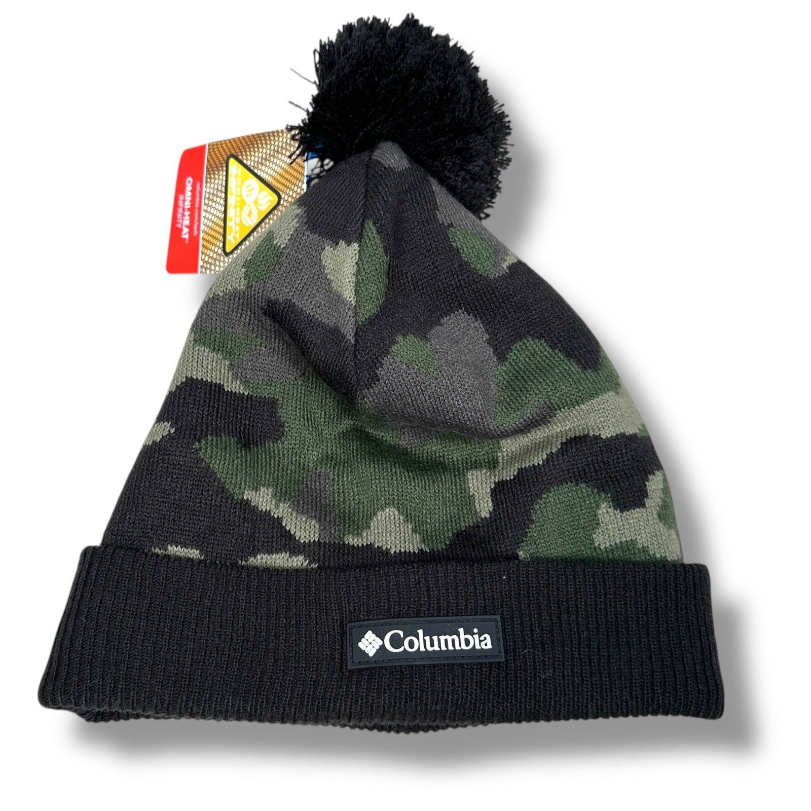 Columbia Columbia Polar Powder II Beanie Hat Unisex OS Green Pom-Pom Size ONE SIZE - 1 Thumbnail