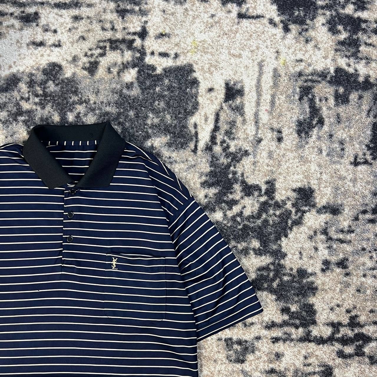 Yves Saint Laurent Yves Saint Laurent Luxury Mini Logo Silk Polo T-Shirt Size US XL / EU 56 / 4 - 2 Thumbnail