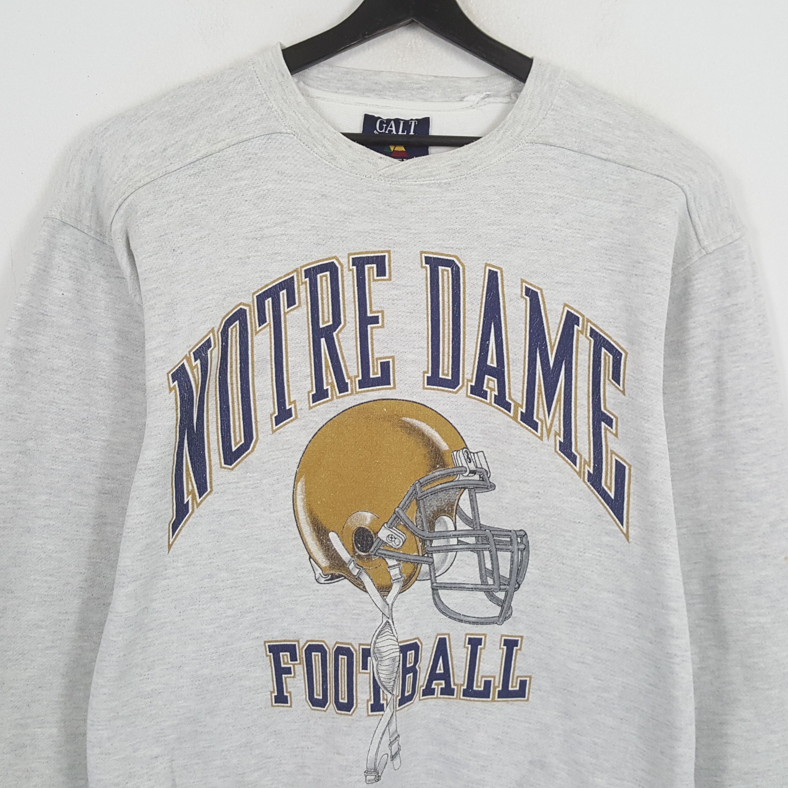 Galt Crew × NFL × Vintage NOTRE DAME FOOTBALL Team Sweatshirt Size US M / EU 48-50 / 2 - 2 Thumbnail