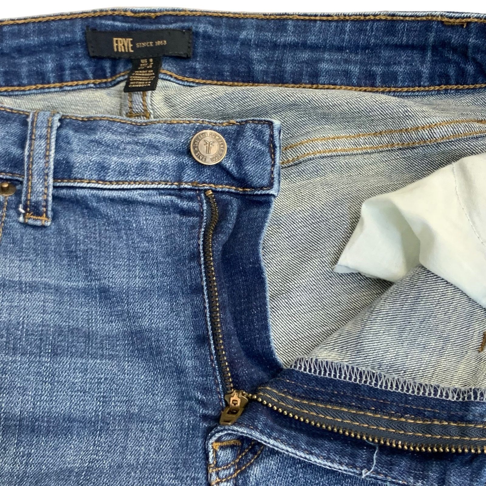 Frye FRYE Jeans Cropped Ankle Raw Hem SZ 8 Size 30" / US 8 / IT 44 - 6 Thumbnail