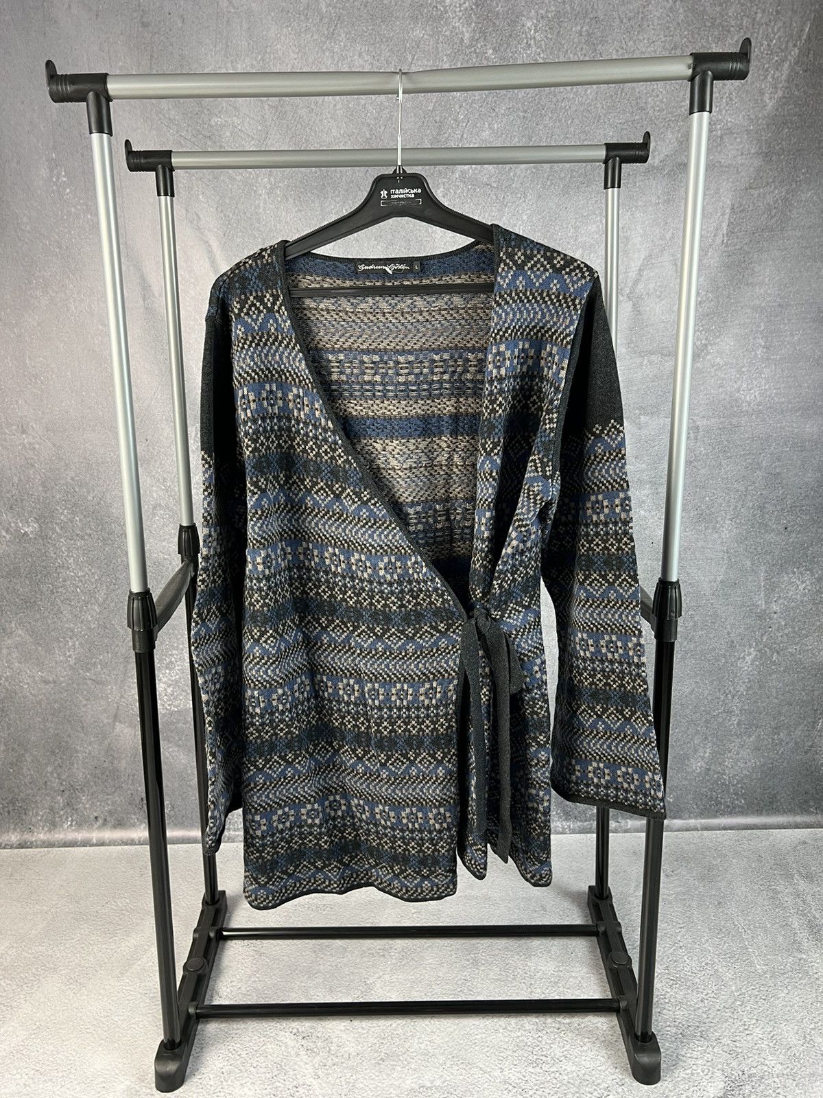 Designer × Other UK Gudrun Sjorden multicolour belted sweater Size L / US 10 / IT 46 - 1 Thumbnail