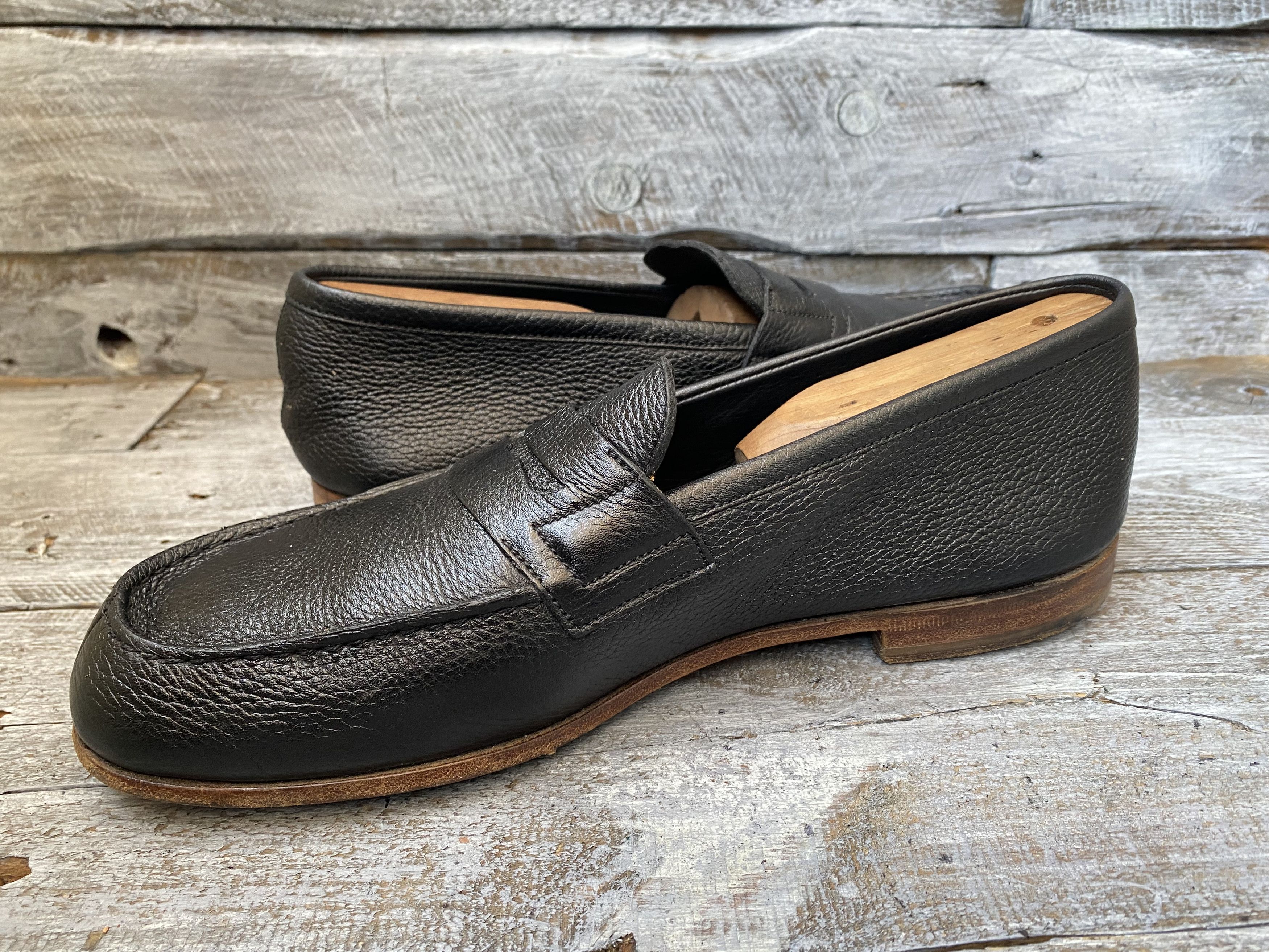 Designer × J.M. Weston Jm weston penny loafers, pebble grain shoes uk7.5 Size US 8.5 / EU 41-42 - 12 Thumbnail