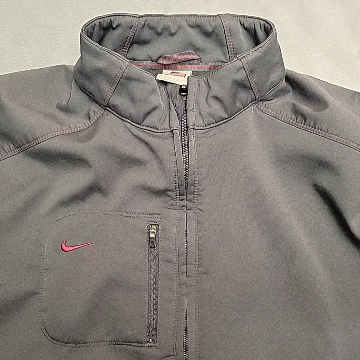 Nike Nike Jacket Mens L Gray TEAM Softshell Full Zip Fleece Lined Embroidered Swoosh Size US L / EU 52-54 / 3 - 3 Thumbnail
