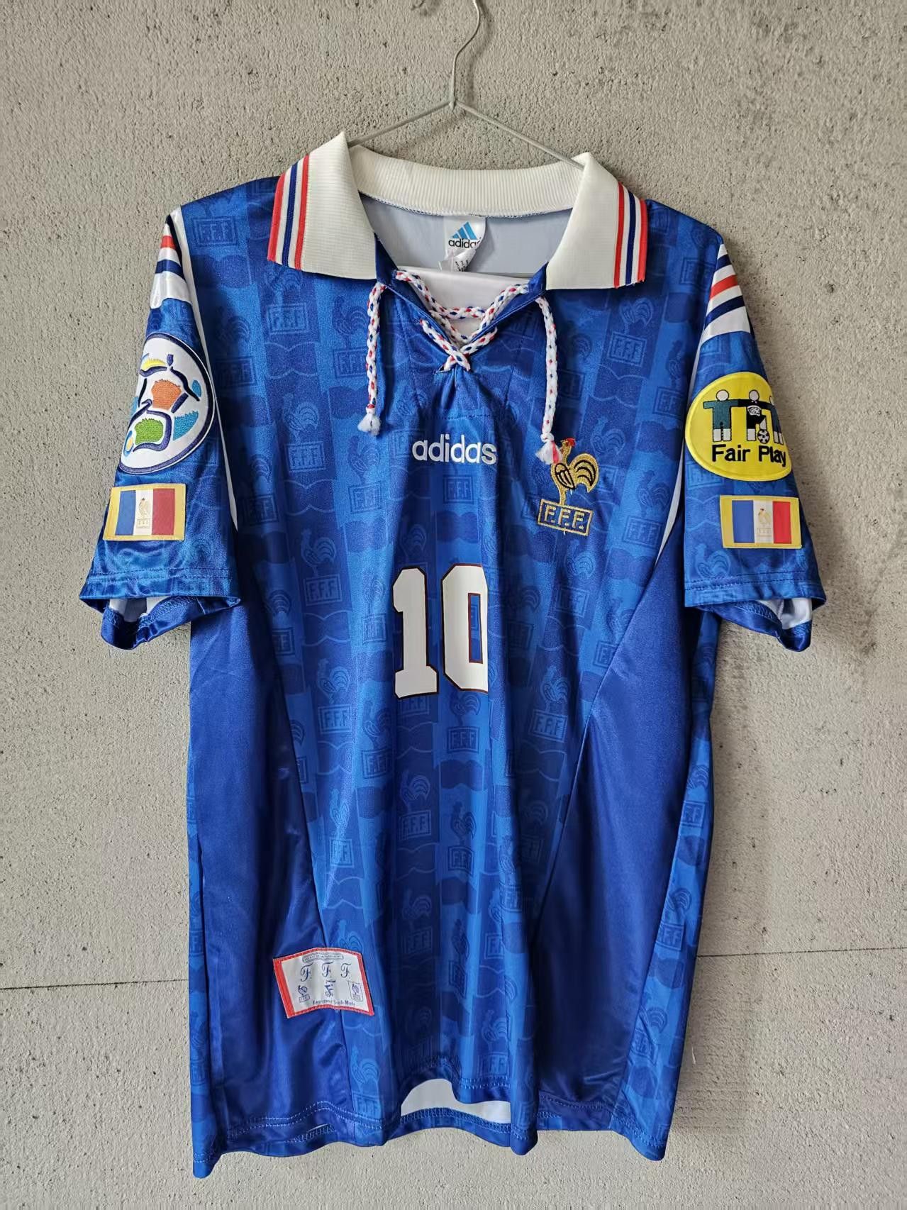 Other 1996 France Zidane Jersey Home Size US XL / EU 56 / 4 - 2 Thumbnail