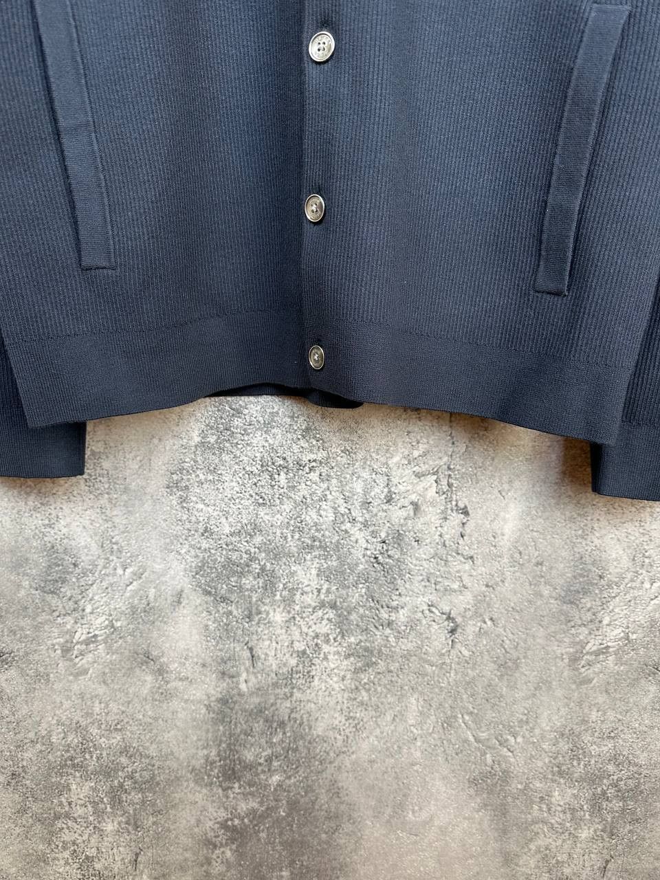 Reiss Reiss Saint Button Jacket Navy Overshirt Ribbed Viscose Size US L / EU 52-54 / 3 - 7 Thumbnail