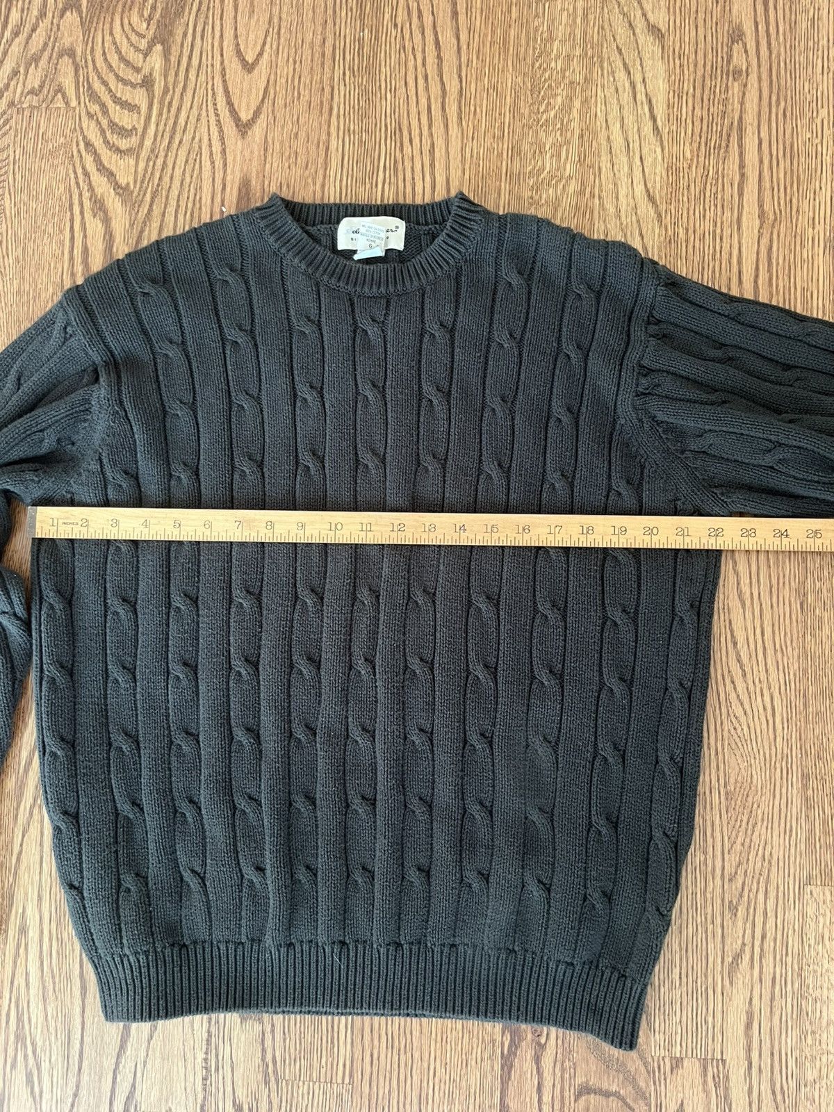 Eddie Bauer Vintage 90s Y2K Cable Knit Sweater Crew Prep Bean APC Size US L / EU 52-54 / 3 - 7 Thumbnail
