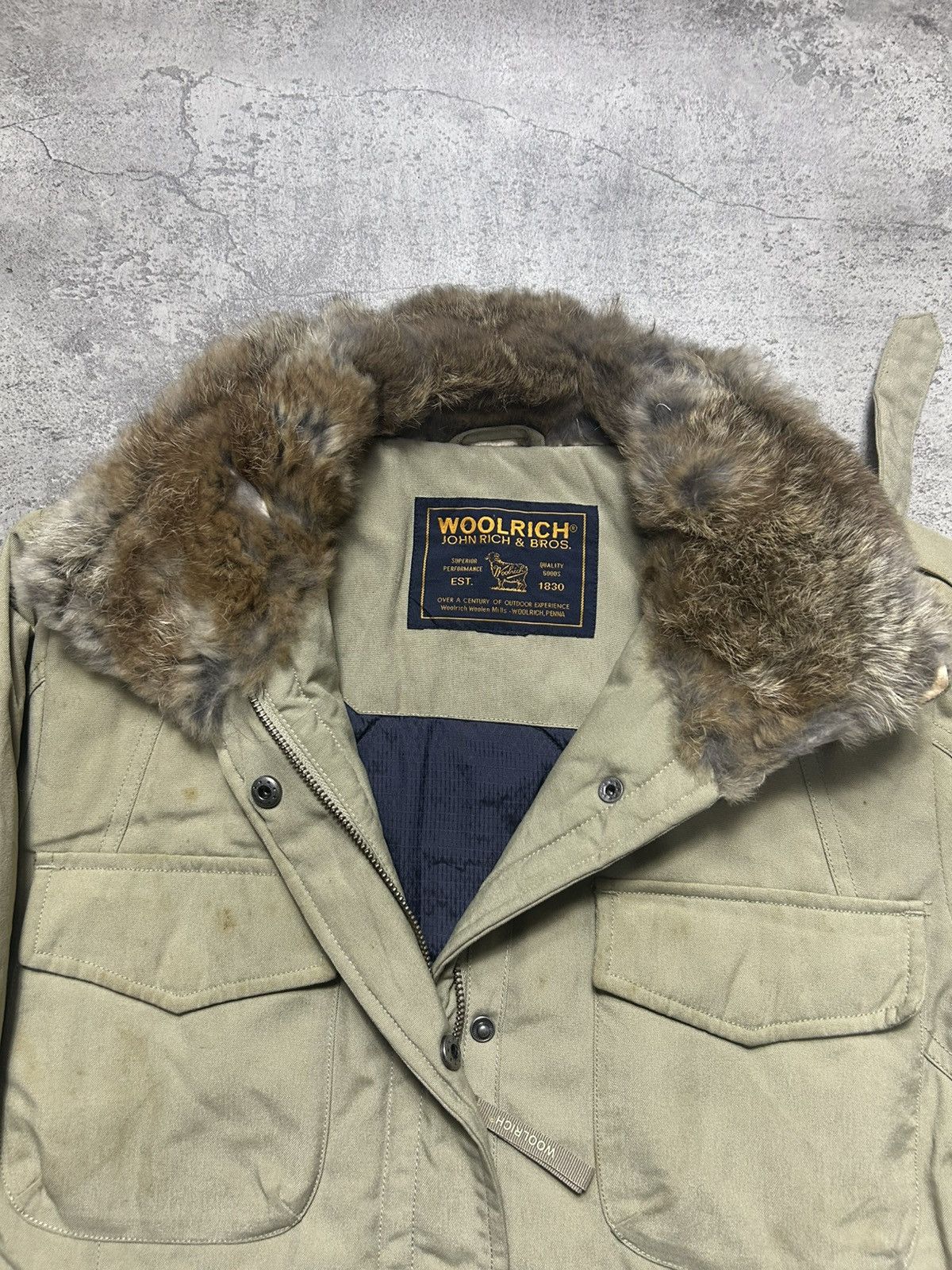 Woolrich Woolen Mills Woolrich Fur Collar Parka Down Jacket Size US L / EU 52-54 / 3 - 5 Thumbnail