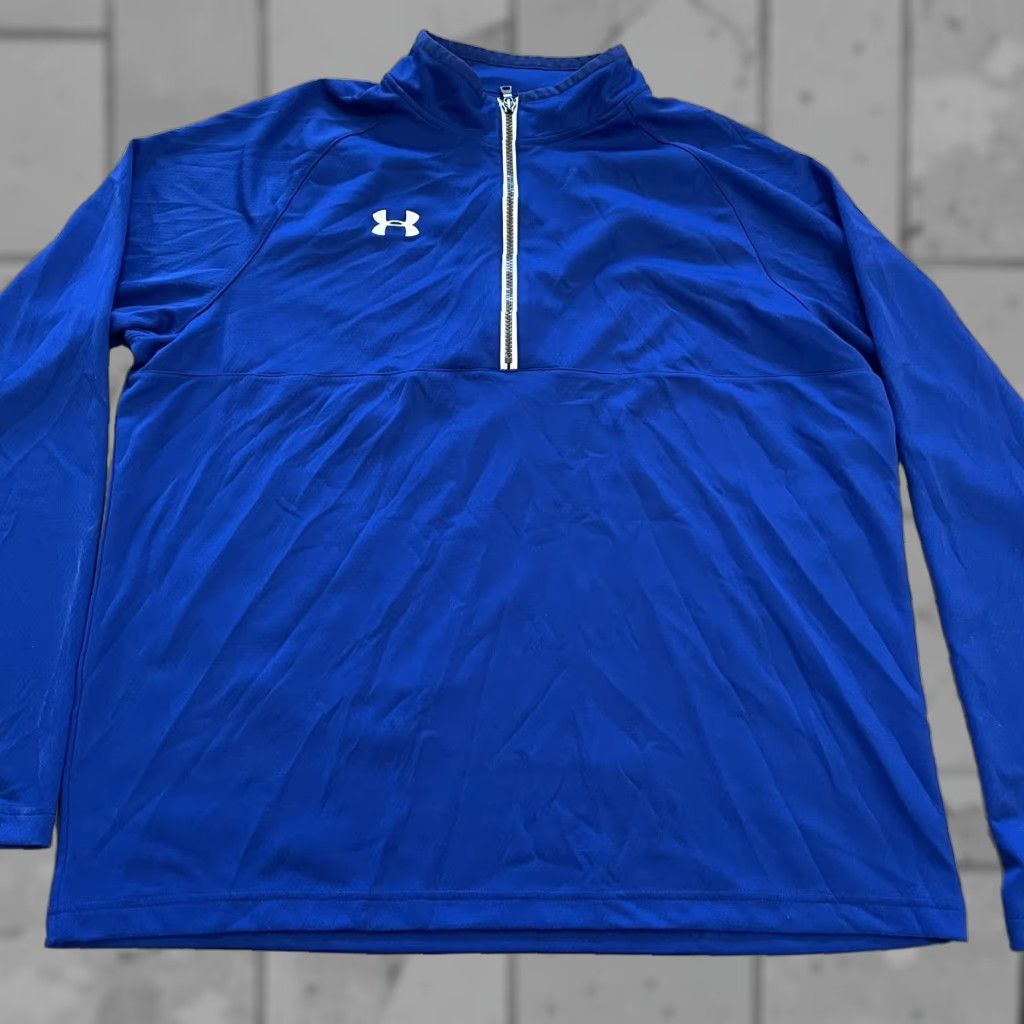 Under Armour Under Armour Loose 100% polyester Blue half-zip pullover Mens Size XL Size US XL / EU 56 / 4 - 1 Thumbnail