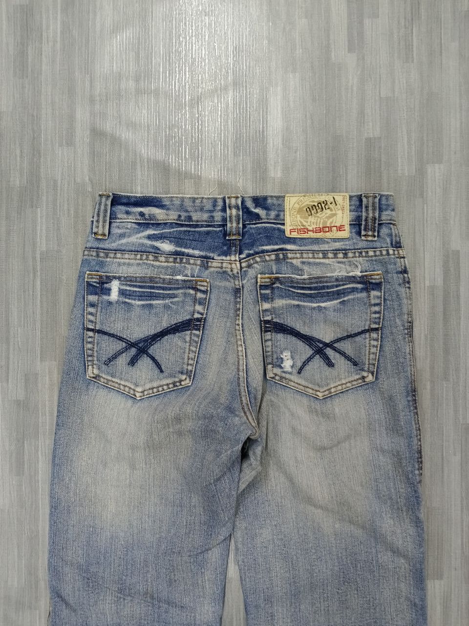 Japanese Brand FLARE RECONSTRUCTED FISHBONE DENIM PANTS Size US 29 - 5 Thumbnail